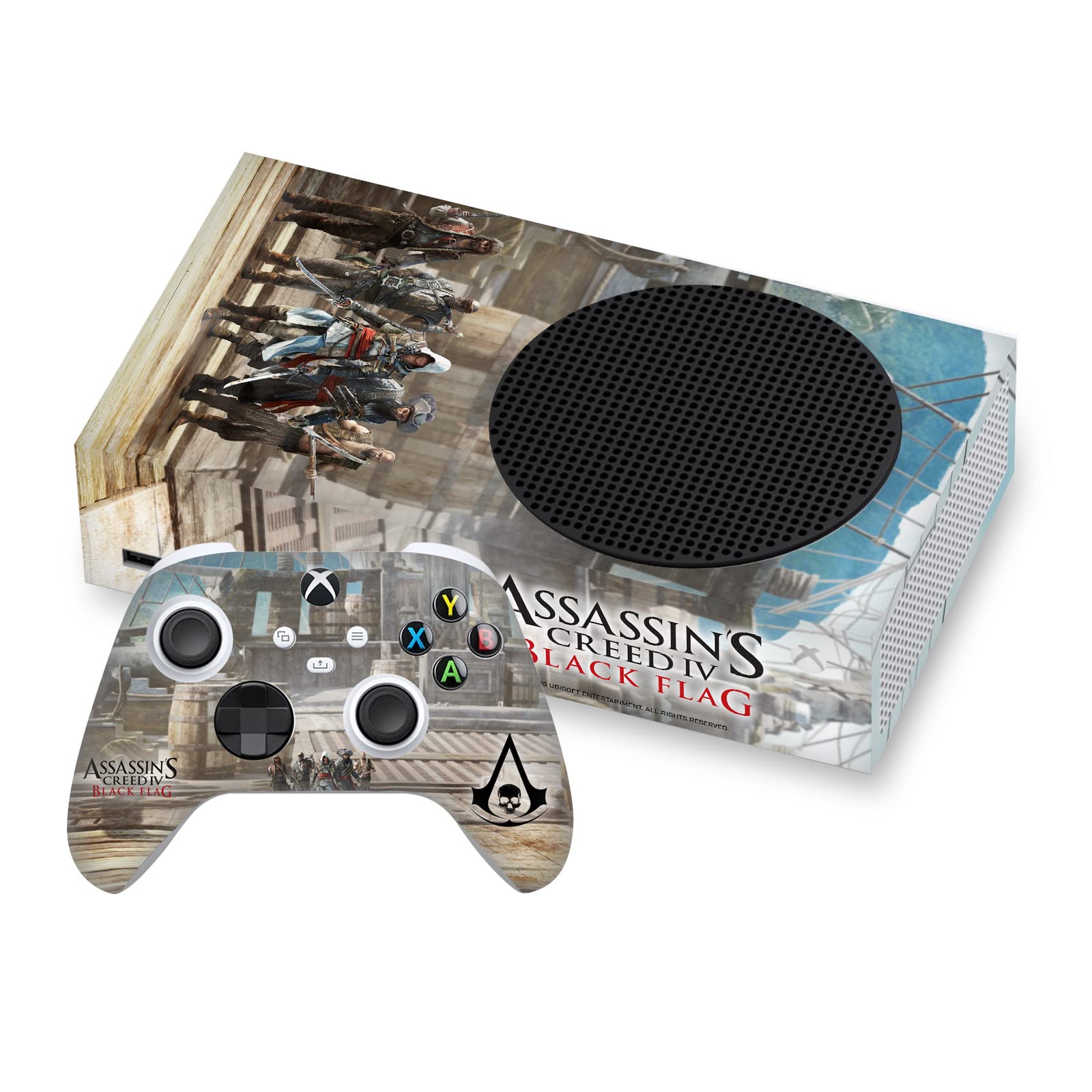 Officially Licensed Assassin's Creed Black Flag Gaming Skin Decal - Matte Vinyl Sticker Cover for Xbox Series S Console & Controller Bundle | Perfect for Gamers & Collectors