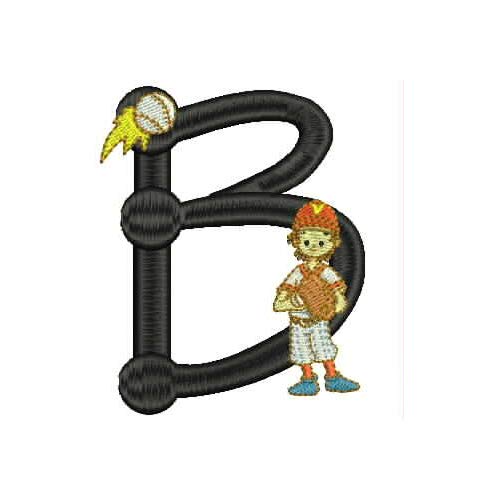 Threadart Machine Embroidery Design Bundles - Alphabet Sets - Baseball Alphabet (1) - USB Stick Included - 25+ Embroidery Font Collections - Perfect for Sports Jerseys, Team Uniforms & Personalized Gifts