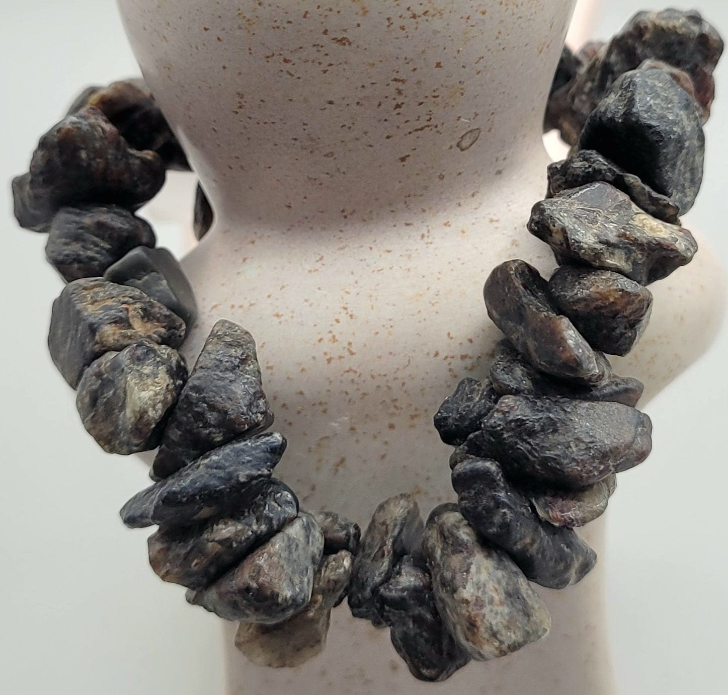 Authentic Canadian Staurolite & Garnet Bracelet - Natural Stone Jewelry for Women, Healing Crystal Gift for Meditation & Spiritual Energy