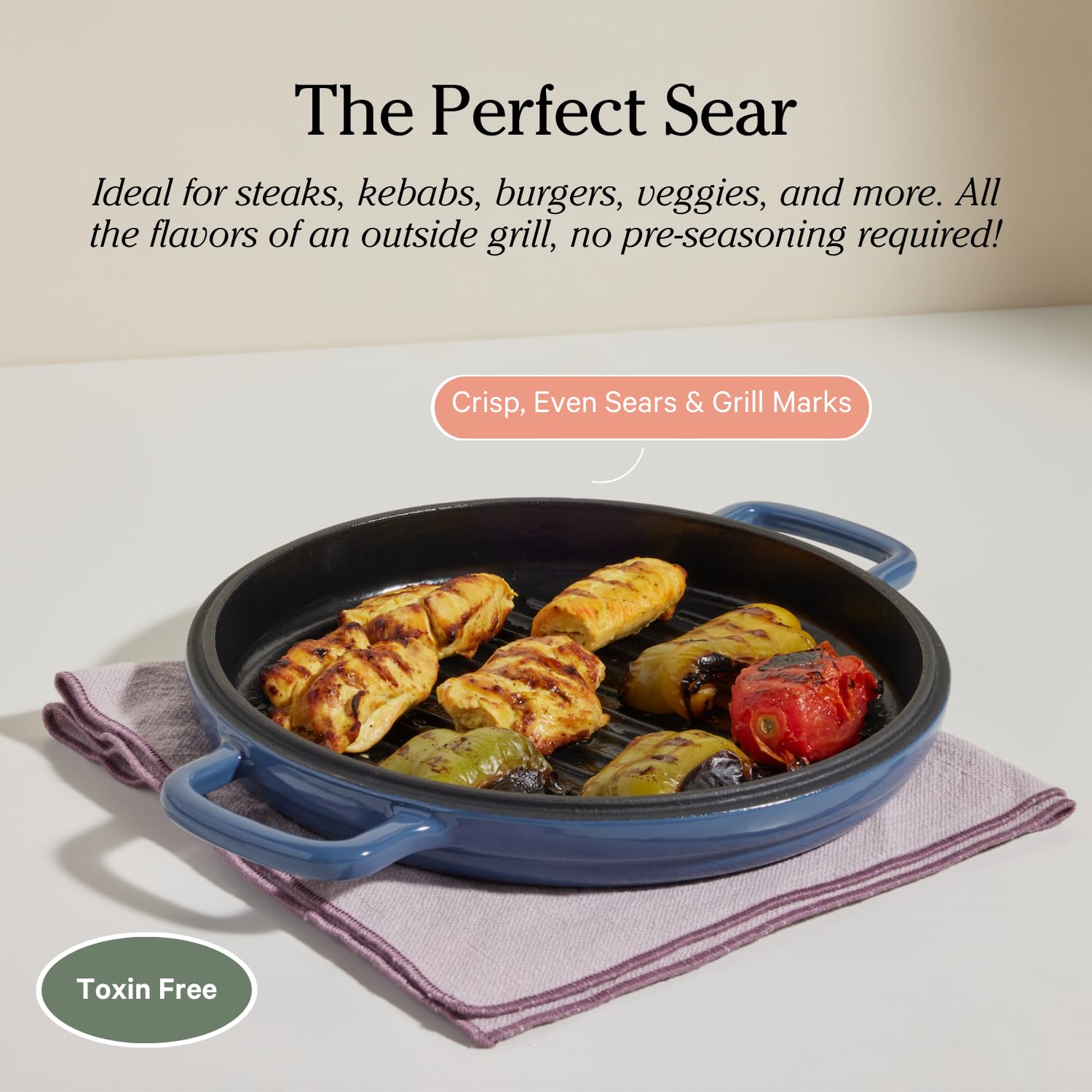 Our Place Enameled Cast Iron Grill Pan - 10.5