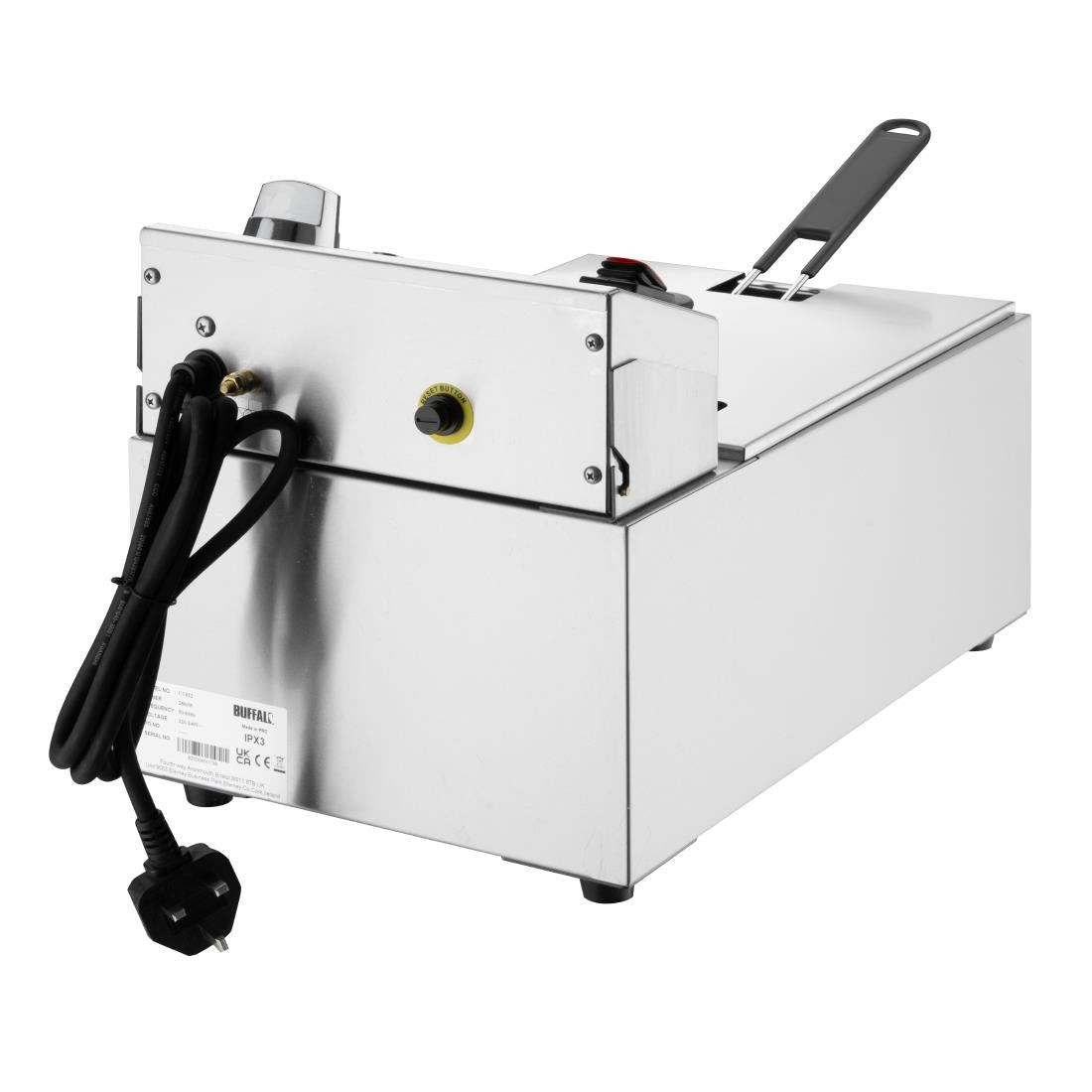 Apuro 5L Single Electric Deep Fryer with Adjustable Timer - Perfect for Home Kitchen, Restaurants & Fast Food Shops