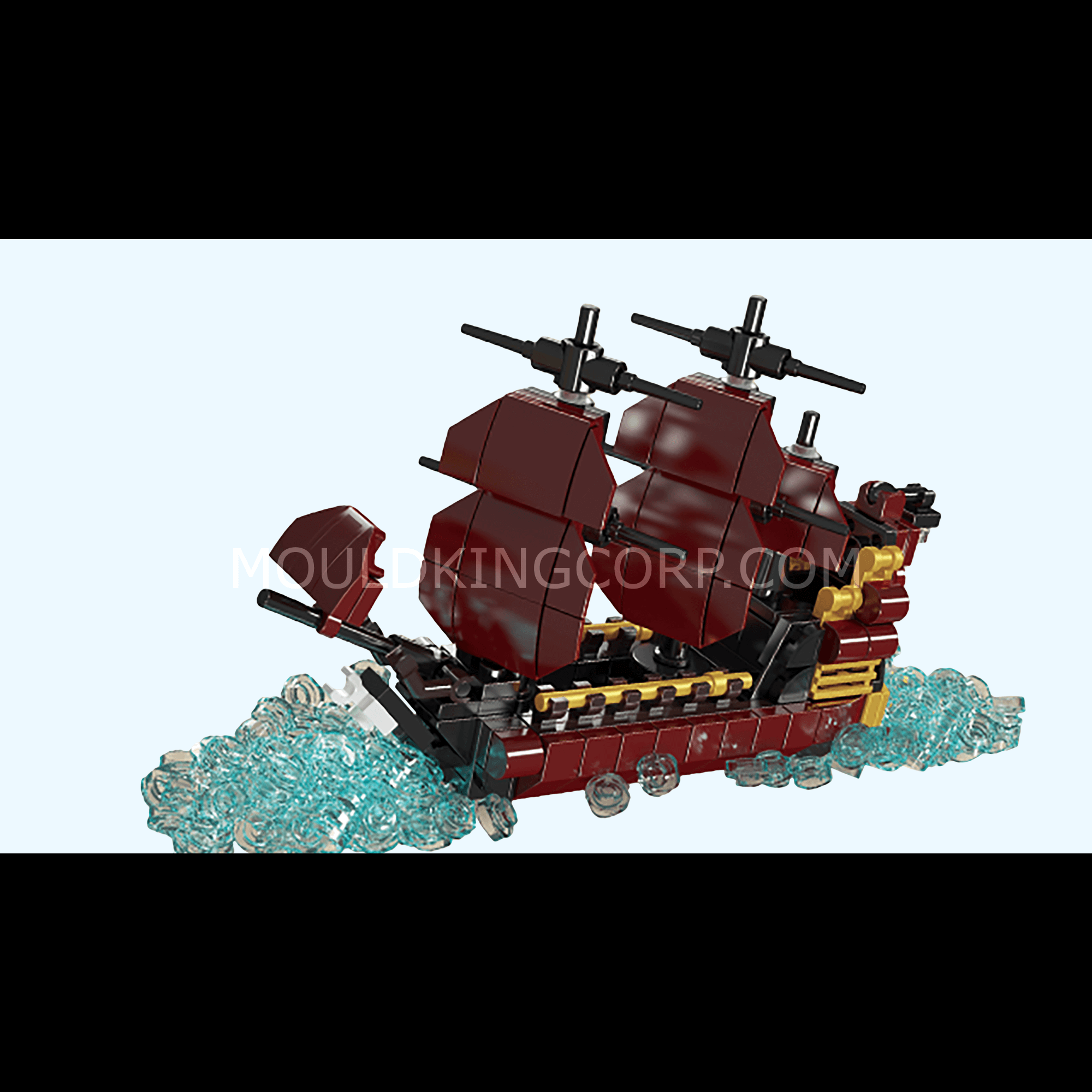 Mould King 10085 Mini Queen Revenger Ship in a Bottle Building Set - 885 Piece Model Kit for Adults & Teens | Perfect for Home Decoration, Gift Giving & Relaxing DIY Projects