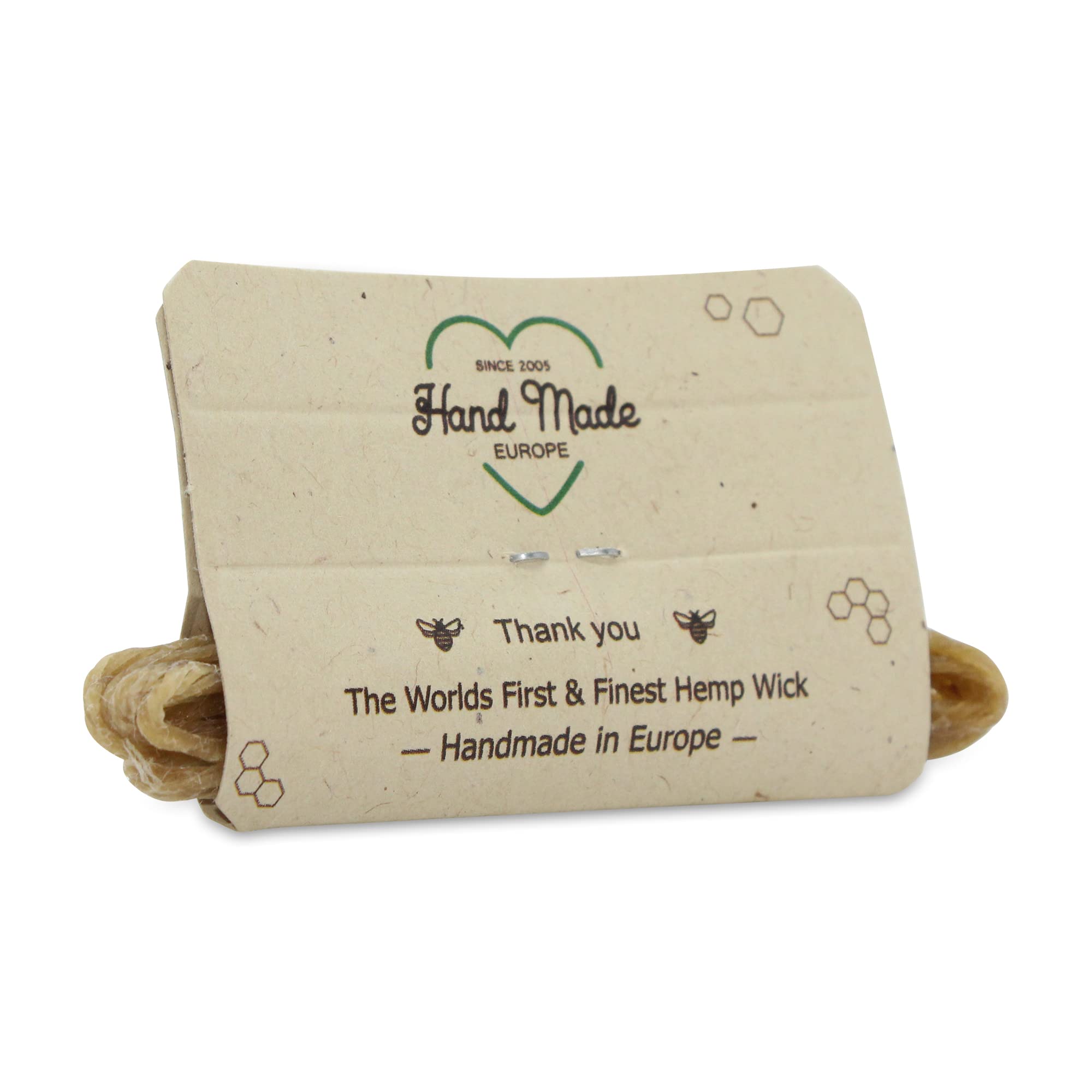 Organic Hemp Wick Lighter Wrapper - 5FT Beeline Hemp Wick for Slow Burning & Clean Flame | Perfect for Candles, Smoking, Camping & Outdoor Use (Lime Green)