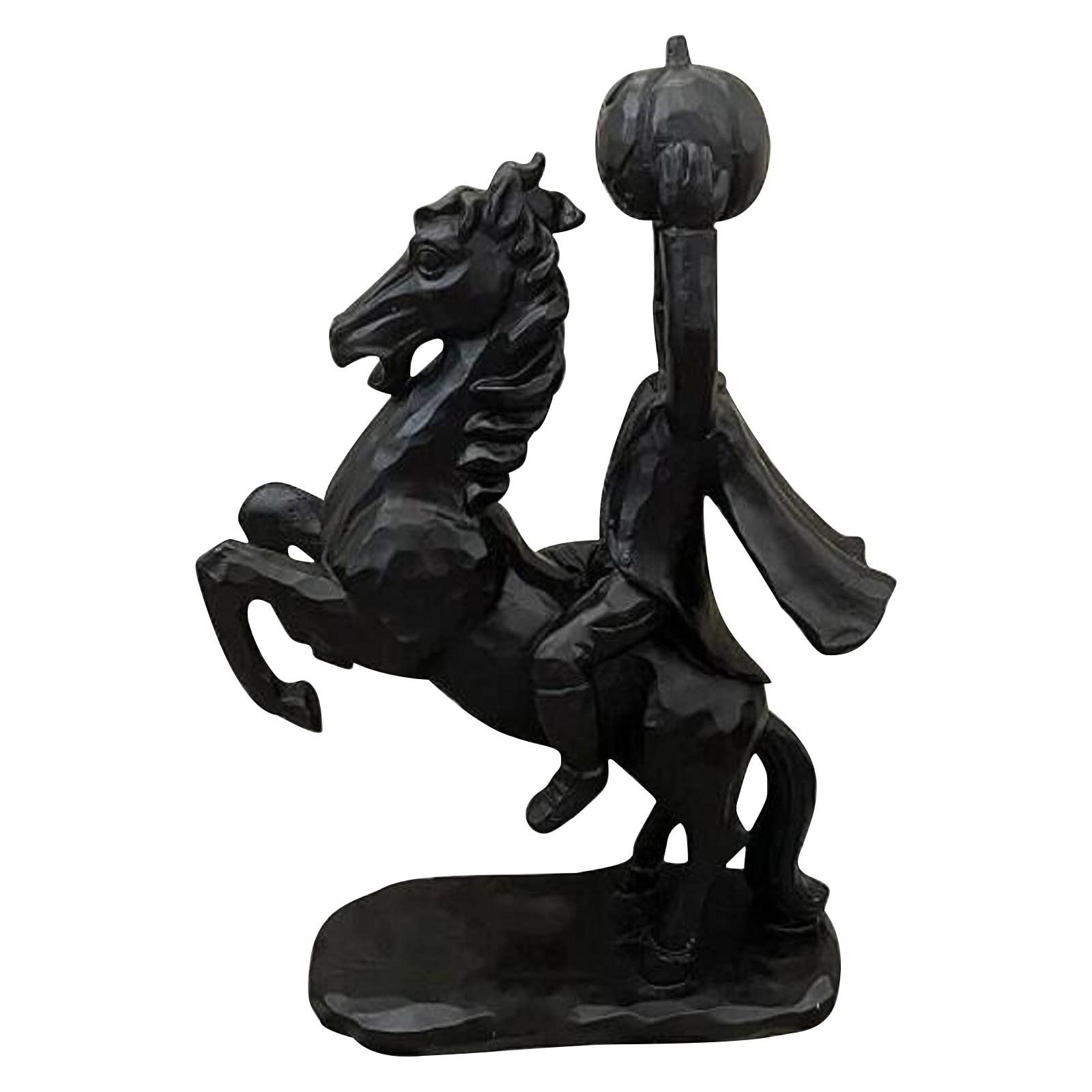 Resin Knight Statue for Garden & Home Decor - Gothic Horror Headless Horse Sculpture, Unique Desktop Ornament for Party Gifts & Tabletop Decoration | Perfect for Halloween Decor, Medieval Theme Parties, and Gothic Home Accents