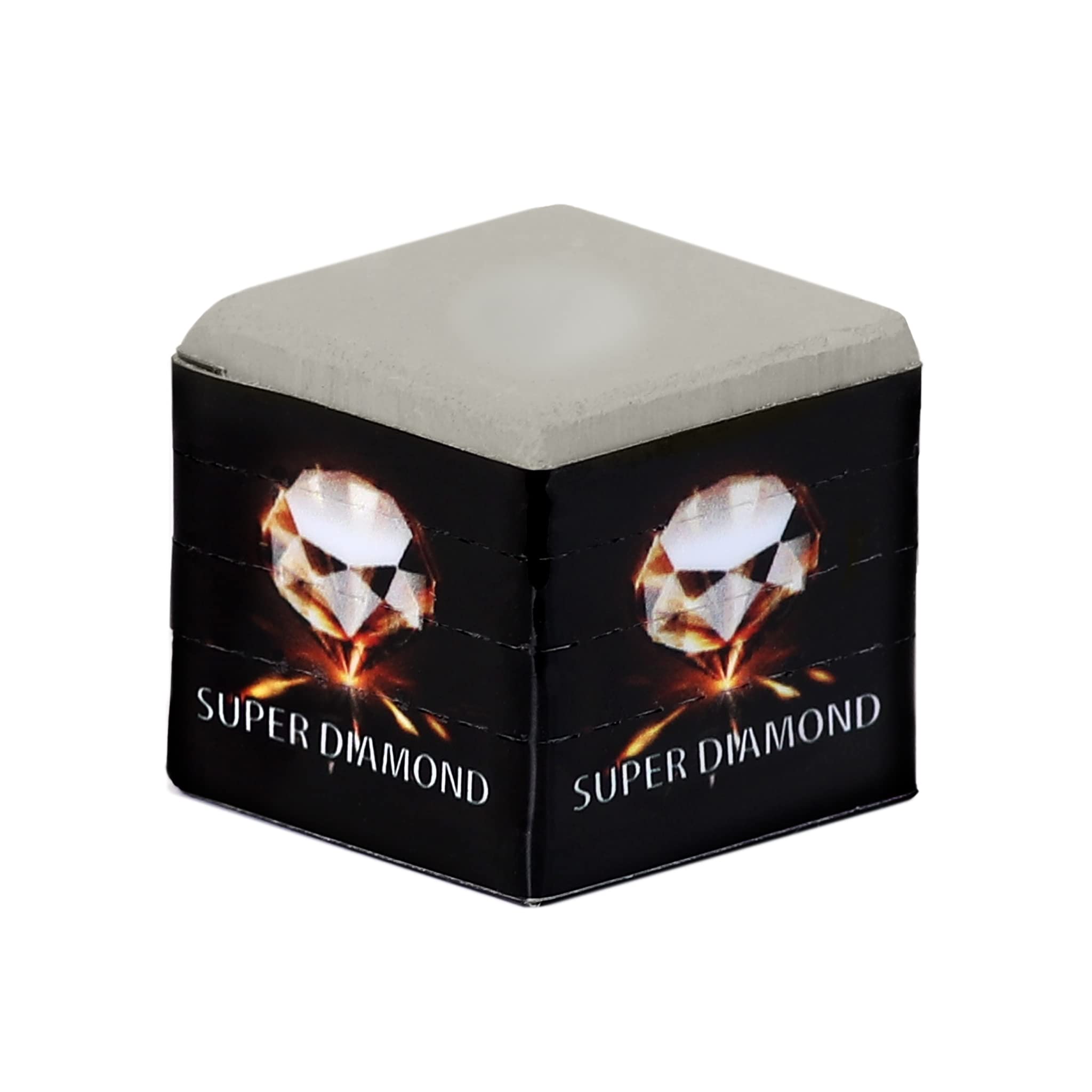 Premium Super Diamond Billiard Chalk - Grey - High Grip Pool Cue Chalk for Professional & Recreational Play - Perfect for Bars, Game Rooms & Home Pool Tables