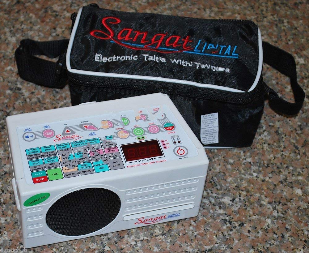 SOUND LABS Digital Electronic Tanpura with Tabla Bag - Manual & Mains Cord Included | Professional Indian Classical Music Instrument for Practice & Performances
