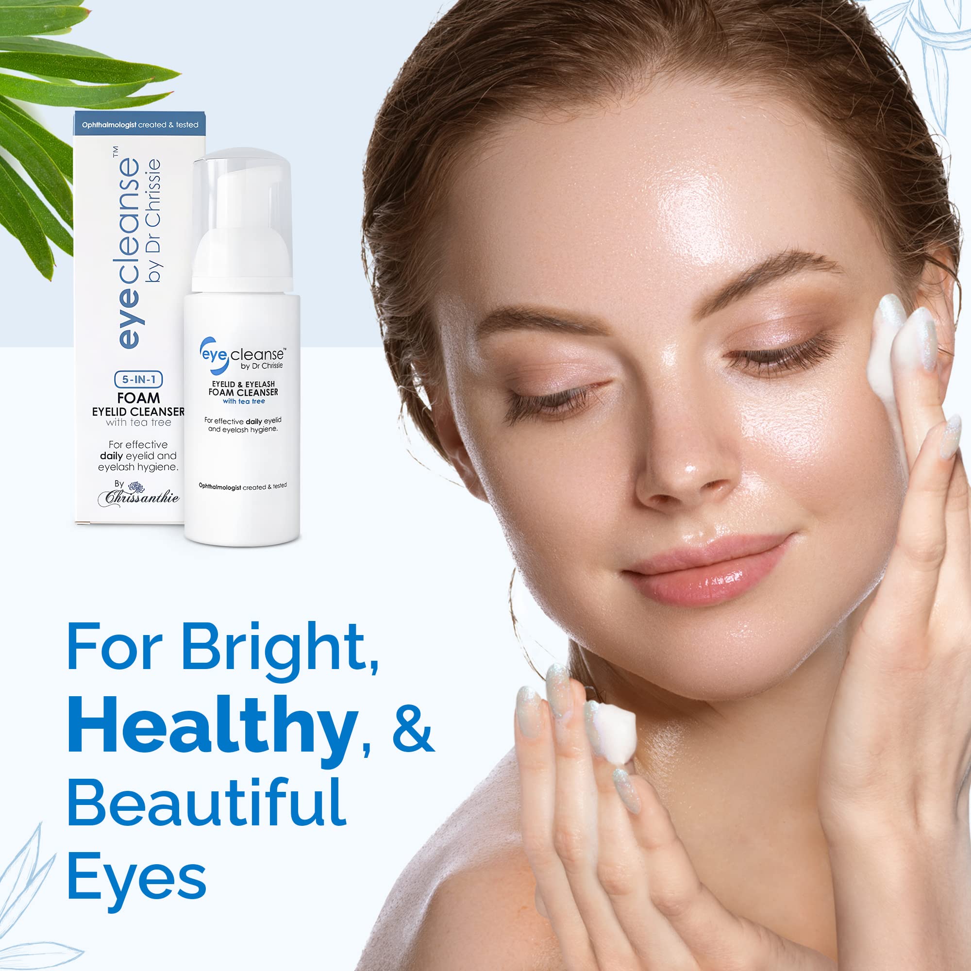 All-in-One Eyelid & Eyelash Cleanser for Extensions | Tea Tree Oil Formula | 100ml | Soothes Tired Eyes | Essential Lash Extension Kit | Perfect for Daily Eye Care & Makeup Removal