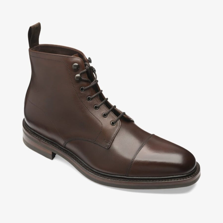 Premium Roehampton Dark Brown Calf Leather Derby Boots for Men - Classic Formal & Business Dress Shoes for Office, Wedding & Special Occasions