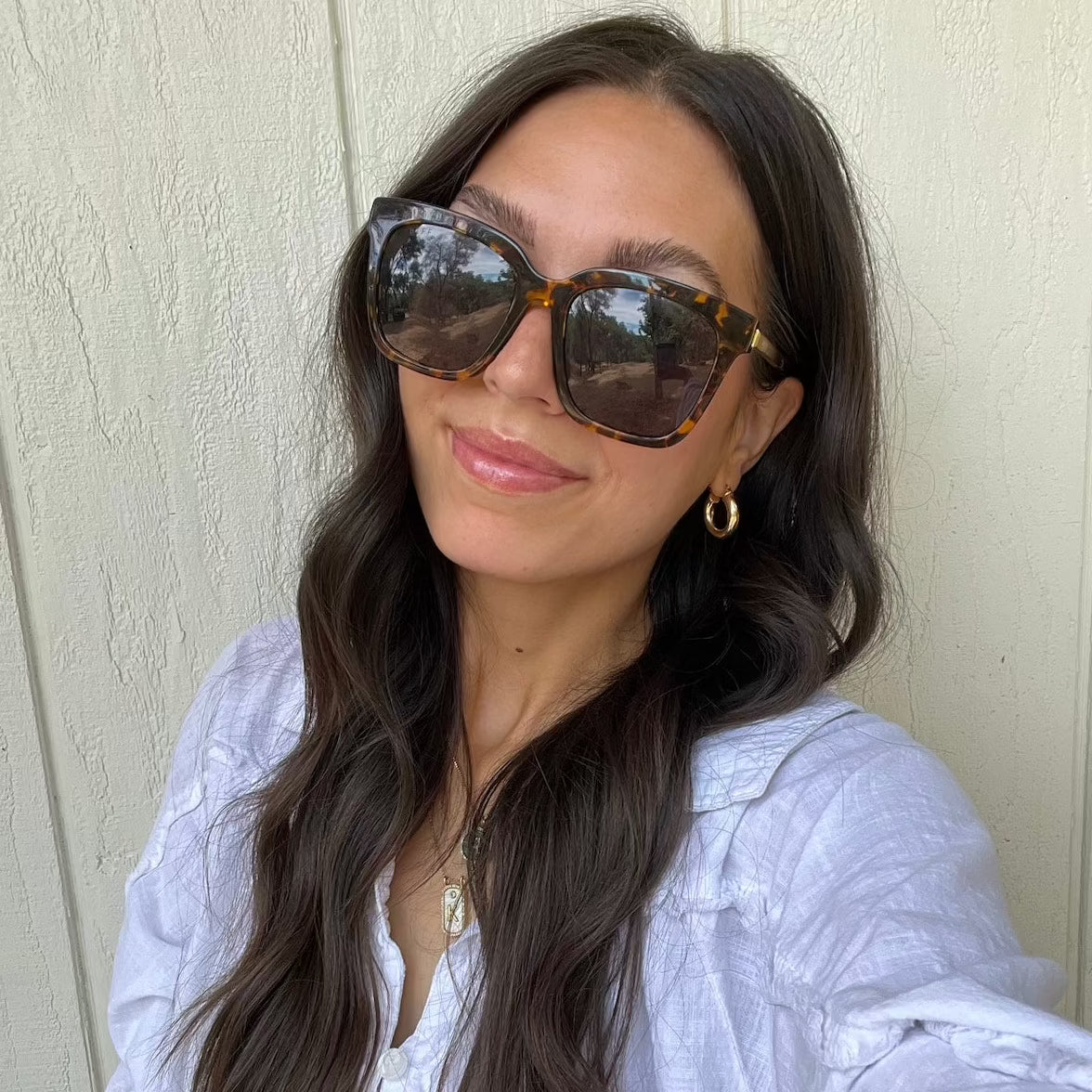 BELLA Tortoise & Grey Polarized Sunglasses for Women - UV Protection, Stylish & Comfortable - Perfect for Driving, Beach, and Outdoor Activities