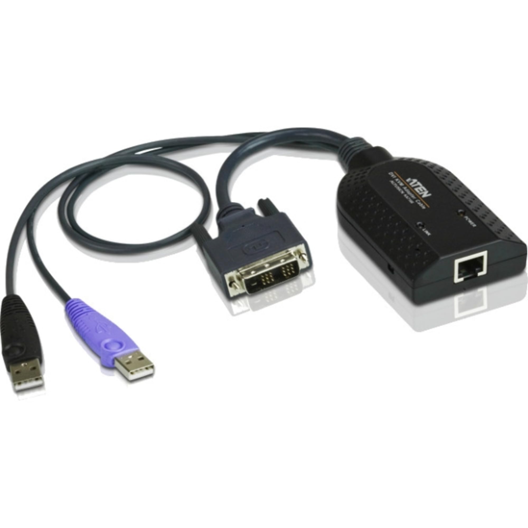 DVI to USB Virtual Media KVM Adapter Cable with Smart Card Reader - CPU Module for Remote Server Management & Data Security | Ideal for IT Professionals, Data Centers & Secure Workstations