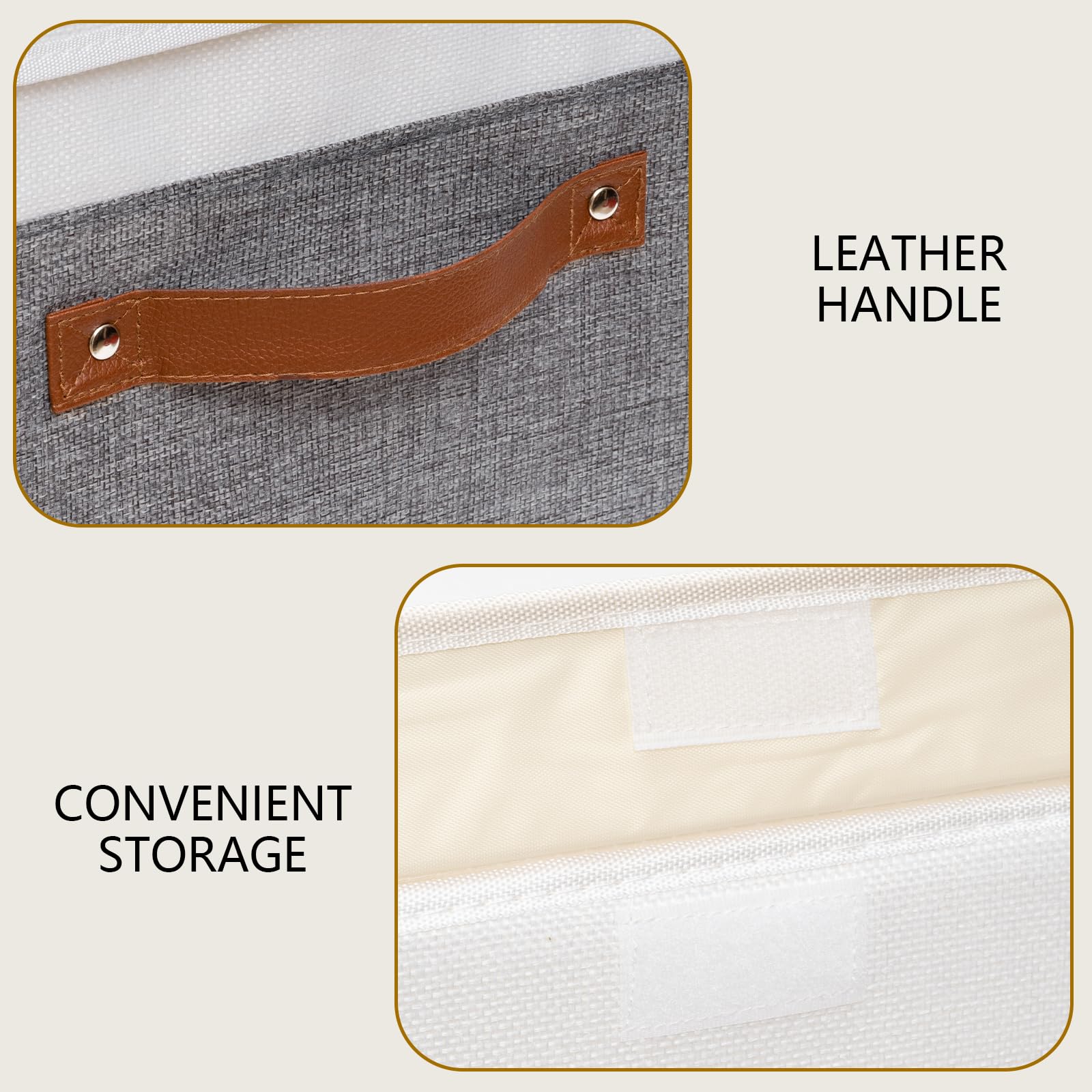 Yawinhe 3-Pack Foldable Storage Bins with Lids - 17.7