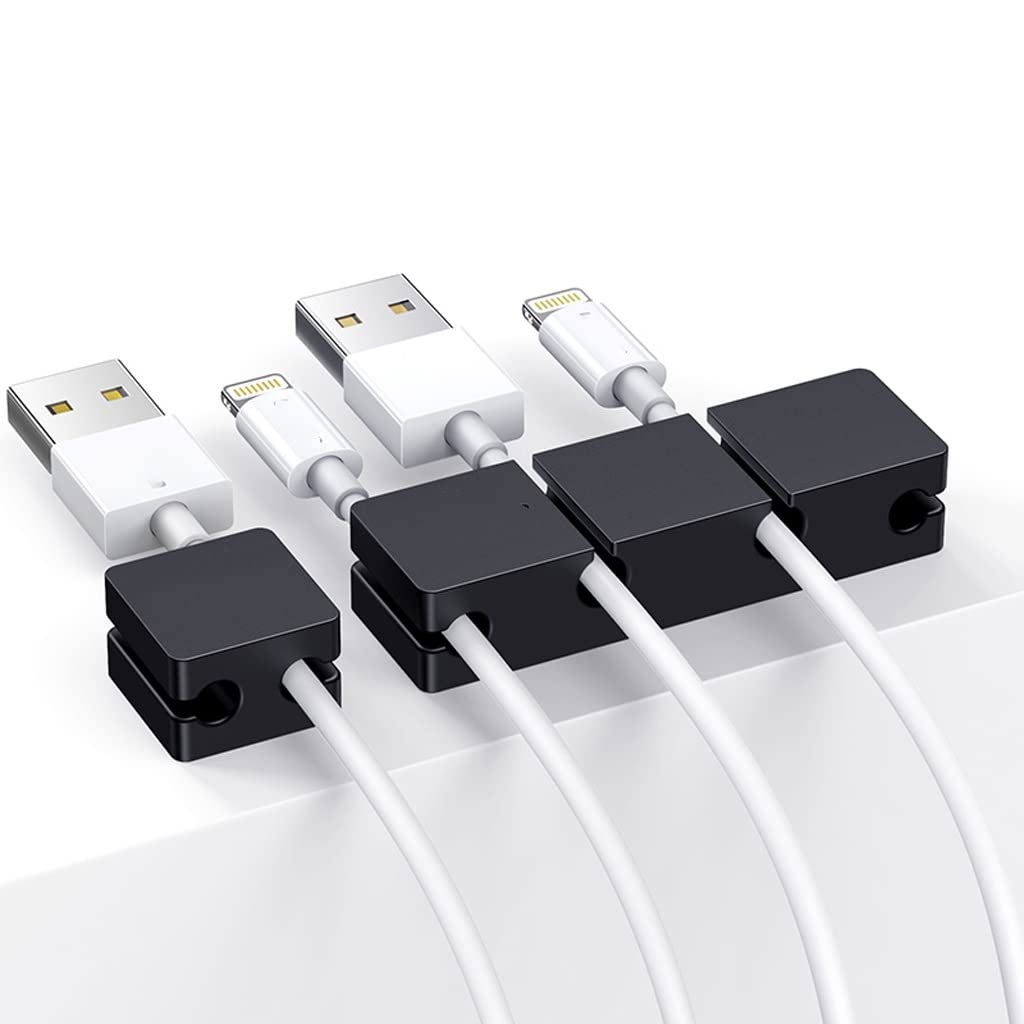 WDBBY Silicone Cable Clips Organizer - Flexible USB Cable Winder & Holder for Mouse, Headphones, Earphones (Color A) - Perfect for Desk, Office, Home & Travel Cable Management