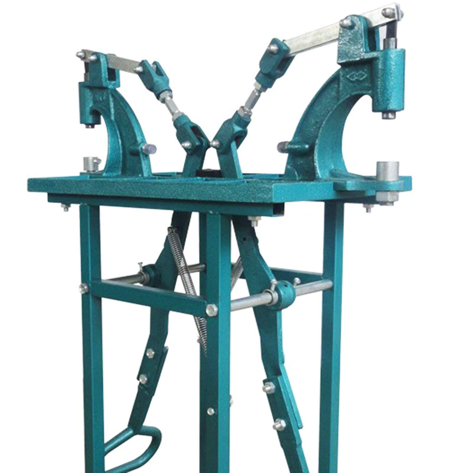 Heavy Duty Double Pedal Hand Press Hole Punch & Grommet Snap Riveting Machine - Foot Operated for Leather, Fabric, Canvas Crafting & DIY Projects