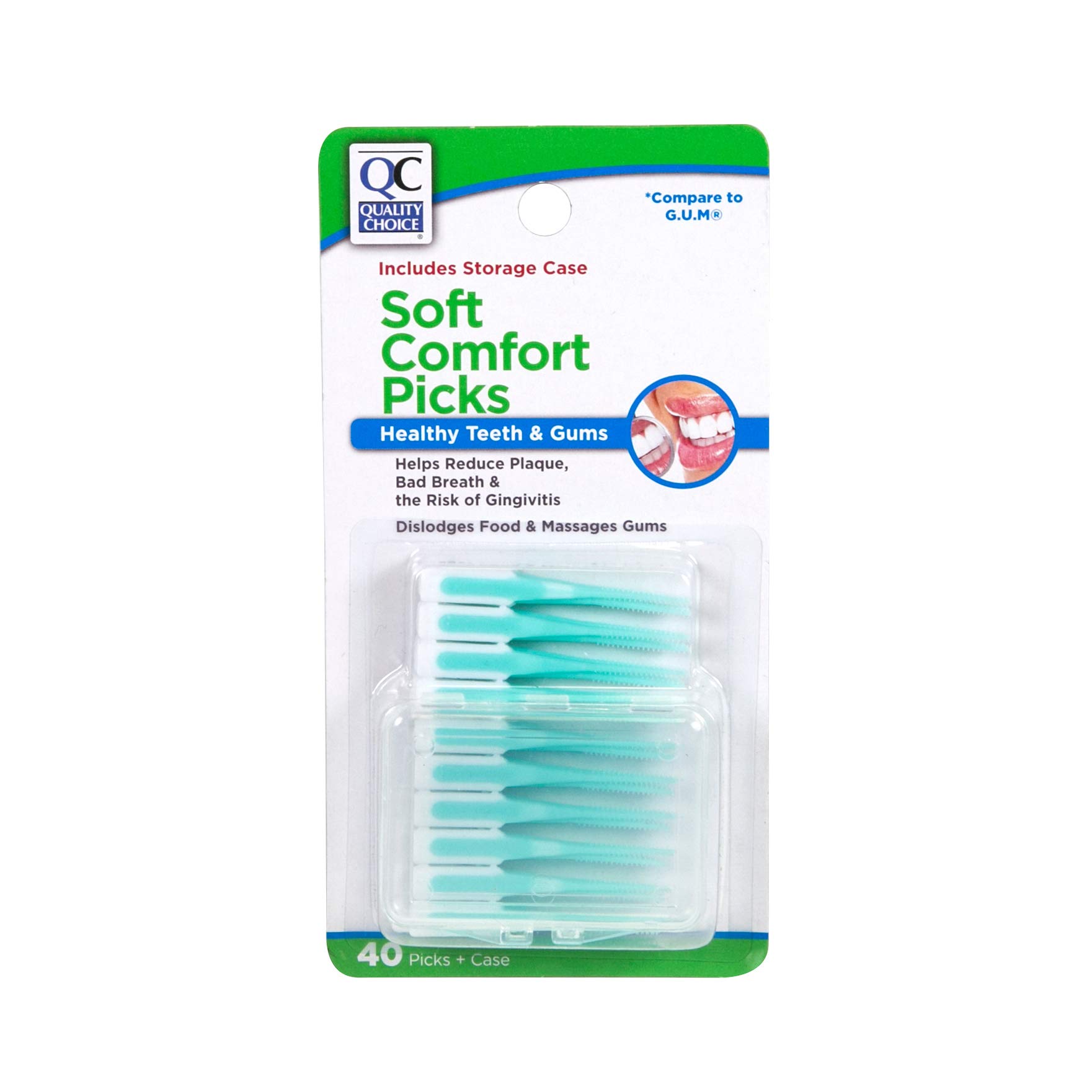 Premium Soft Dental Picks for Teeth & Gums Care - 40 Count (Pack of 8, 320 Total) - Gentle Flossing & Oral Hygiene Solution for Travel, Home & Office Use