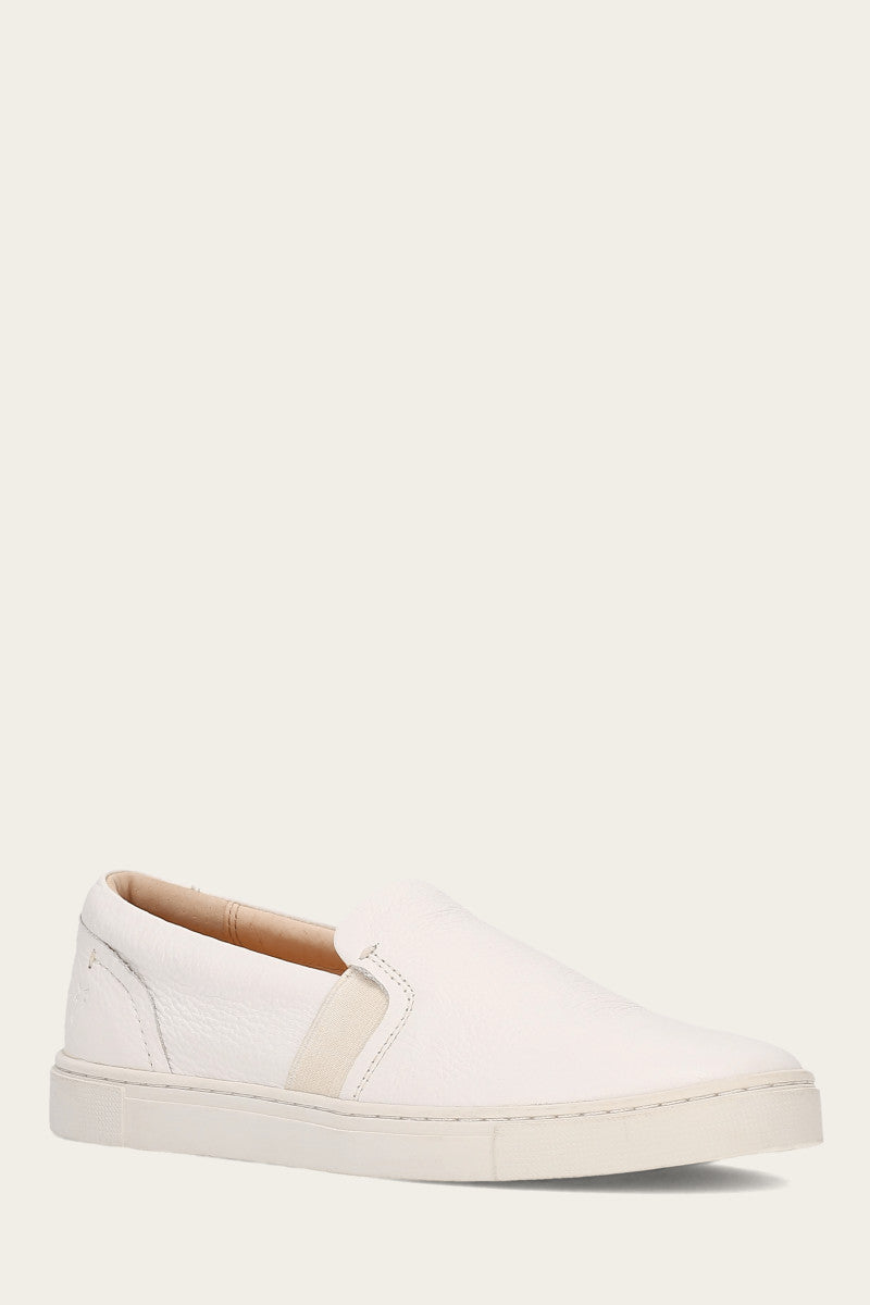 Women's Ivy Slip-On White Shoes - Comfortable Casual Loafers for Walking, Work & Everyday Wear