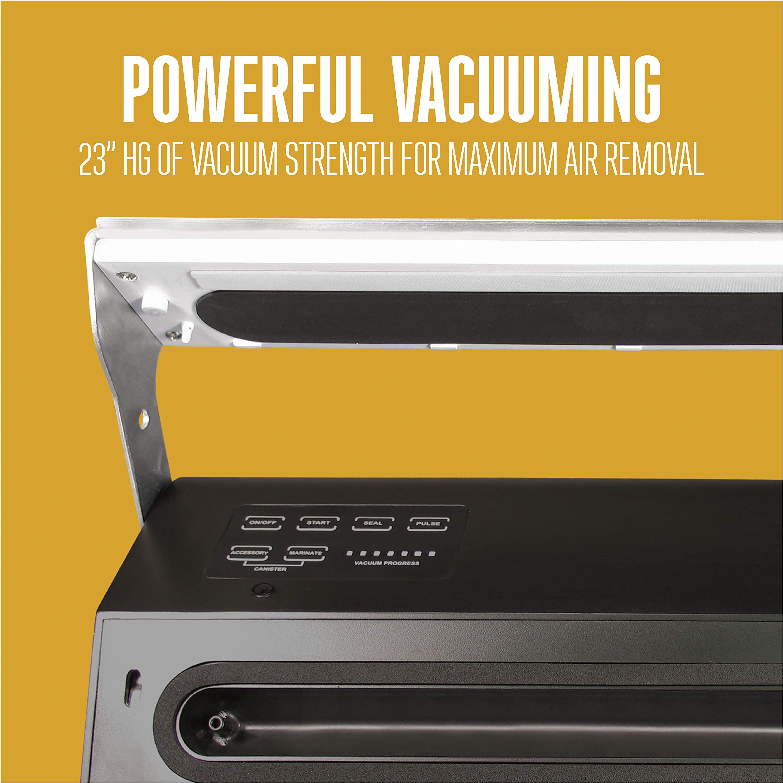 Weston 65-0501-W Professional Advantage Vacuum Sealer - 11 Inch Stainless Steel Food Saver Machine for Home Kitchen, Sous Vide, Meal Prep & Long-Term Food Storage