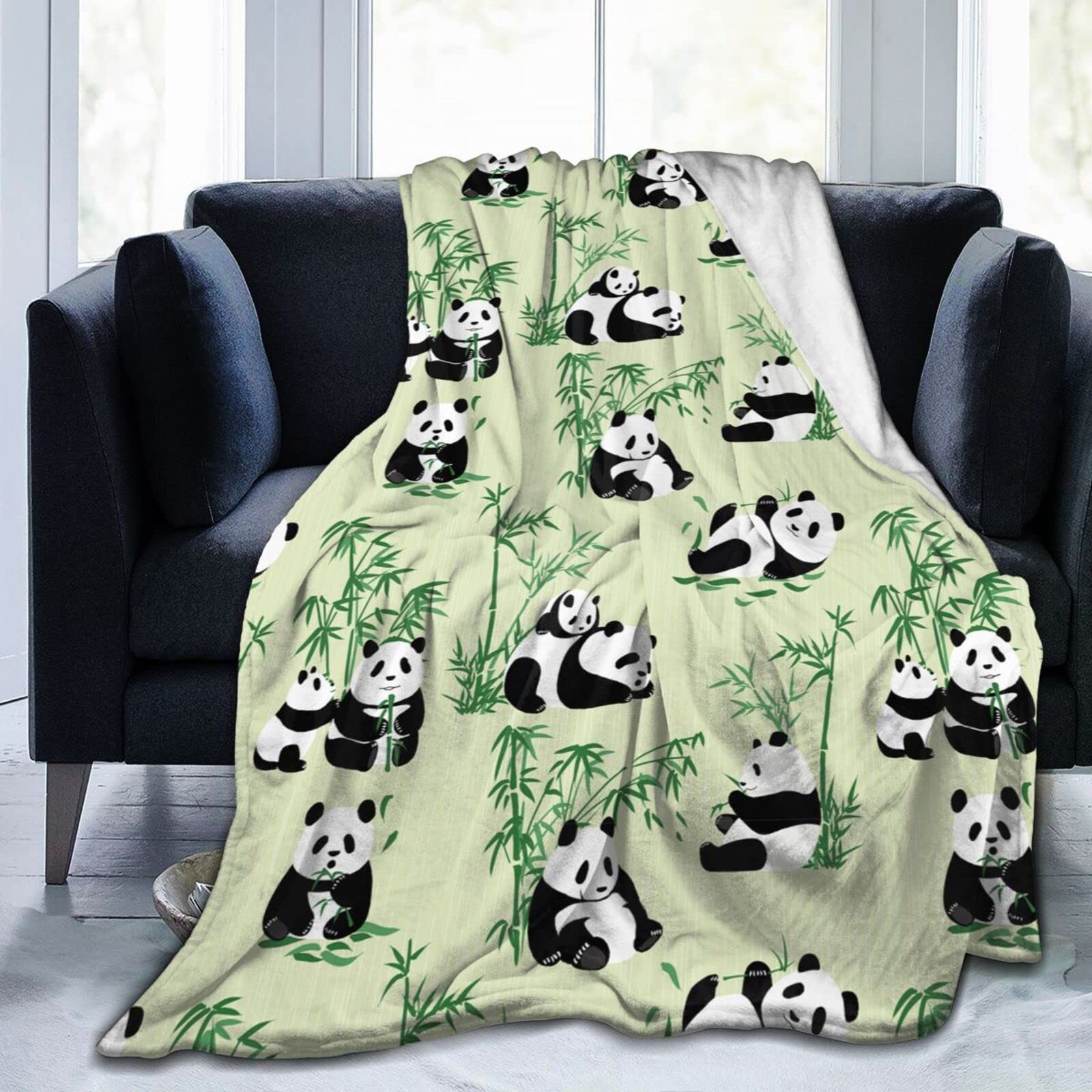 Soft Flannel Plush Panda Throw Blanket 80