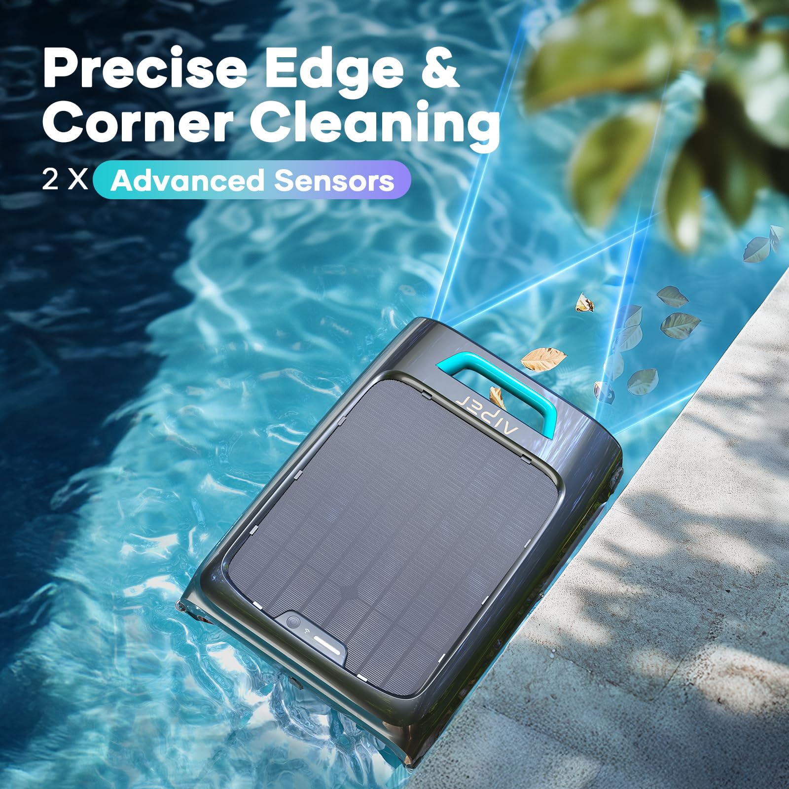 AI-Powered AIPER Surfer S2 Solar Pool Skimmer with APP Control | 24/7 Automatic Cleaning, Solar + Electric Dual Charging, Smart Obstacle Avoidance | Ideal for Inground & Above Ground Pools | Perfect for Backyard, Residential & Commercial Use