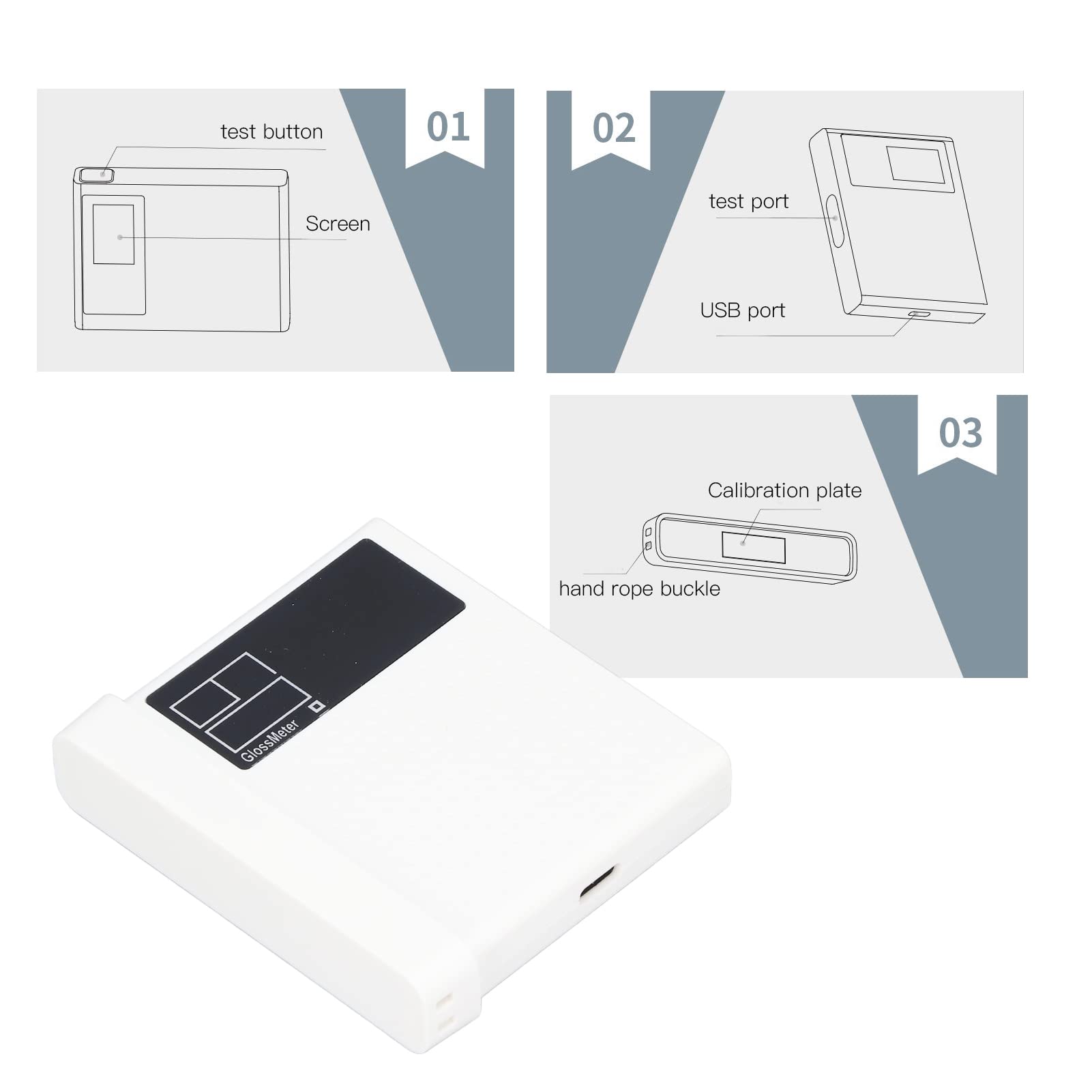 Professional DG60-Pro Gloss Meter (0-1000GU) - 60 Degree Angle Car Paint & Stone Glossometer with USB+Bluetooth - High-Precision Gloss Testing Equipment for Automotive, Glass, Hardware & Mobile Phone Surfaces - Perfect for Auto Detailing, Quality Control & Industrial Inspection