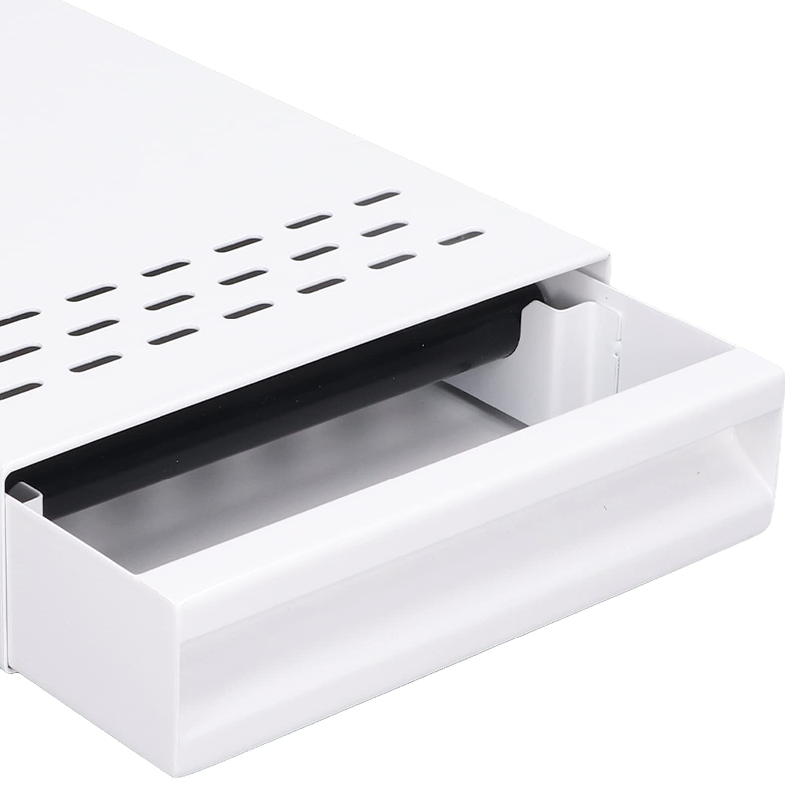 Premium Stainless Steel Coffee Knock Box Drawer - Thickened Barista-Grade Coffee Grounds Container for Home & Commercial Use - Durable Coffee Machine Accessory (White) - Perfect for Espresso Bars, Cafes & Kitchen Countertop Organization