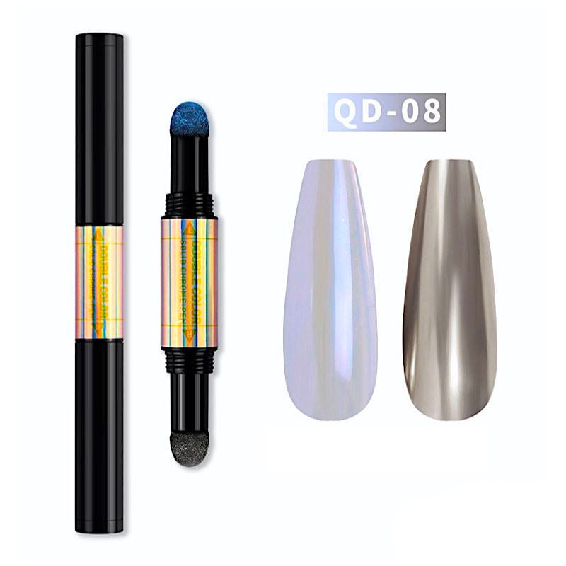Premium Solid Chrome Ballpoint Pen - Dual Color Ink (Black & Blue) - Ideal for Office, School, and Professional Writing Needs