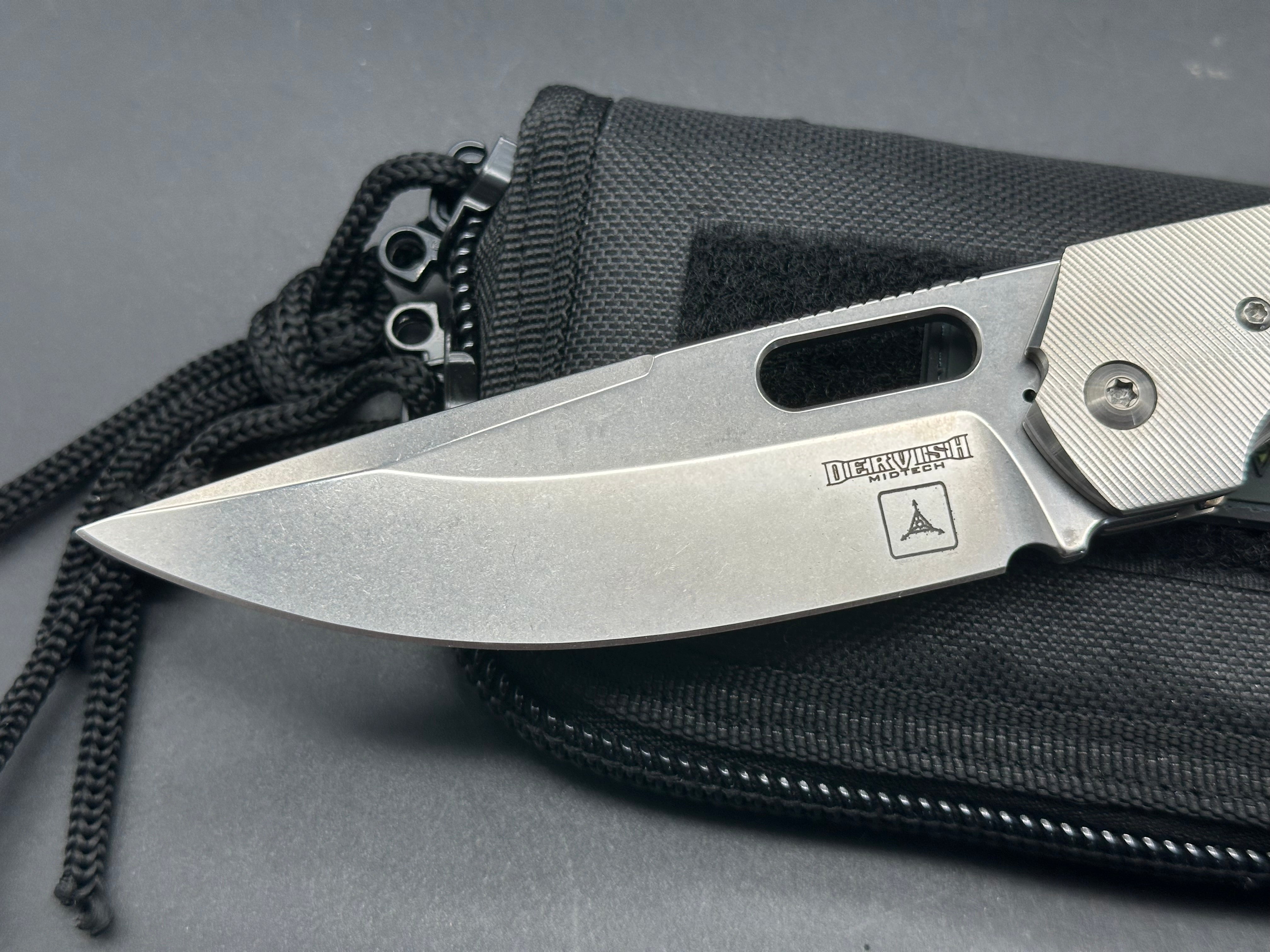 Dervish Navajo Bolstered Carbon Fiber TAD Edition - Lightweight & Durable Tactical Knife for Outdoor Adventures, Camping, and Survival Gear