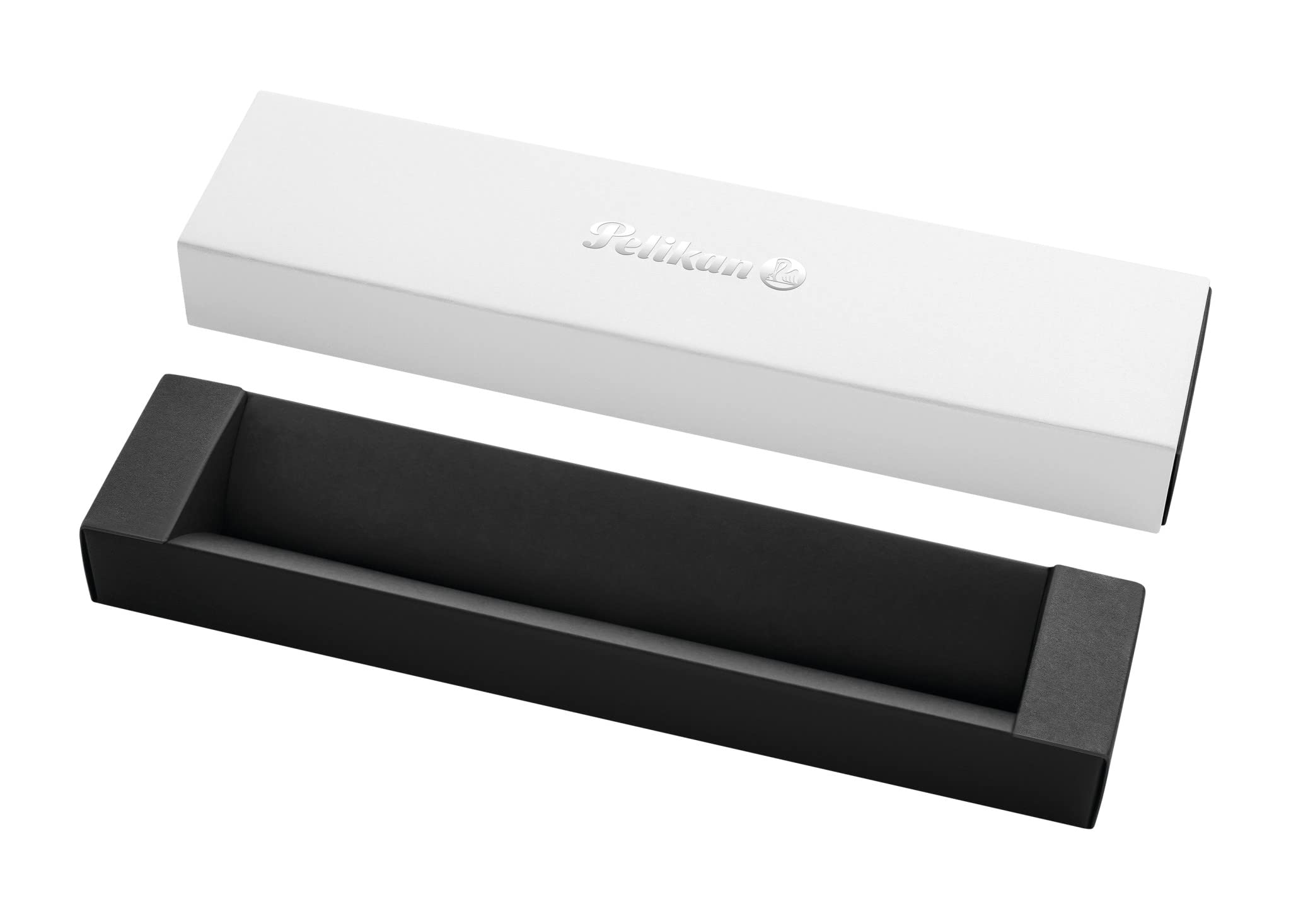 Pelikan Pura P40 Black/Silver Fountain Pen - Fine Nib for Smooth Writing | Premium German Design for Professionals & Collectors | Ideal for Office, Journaling & Gift Giving