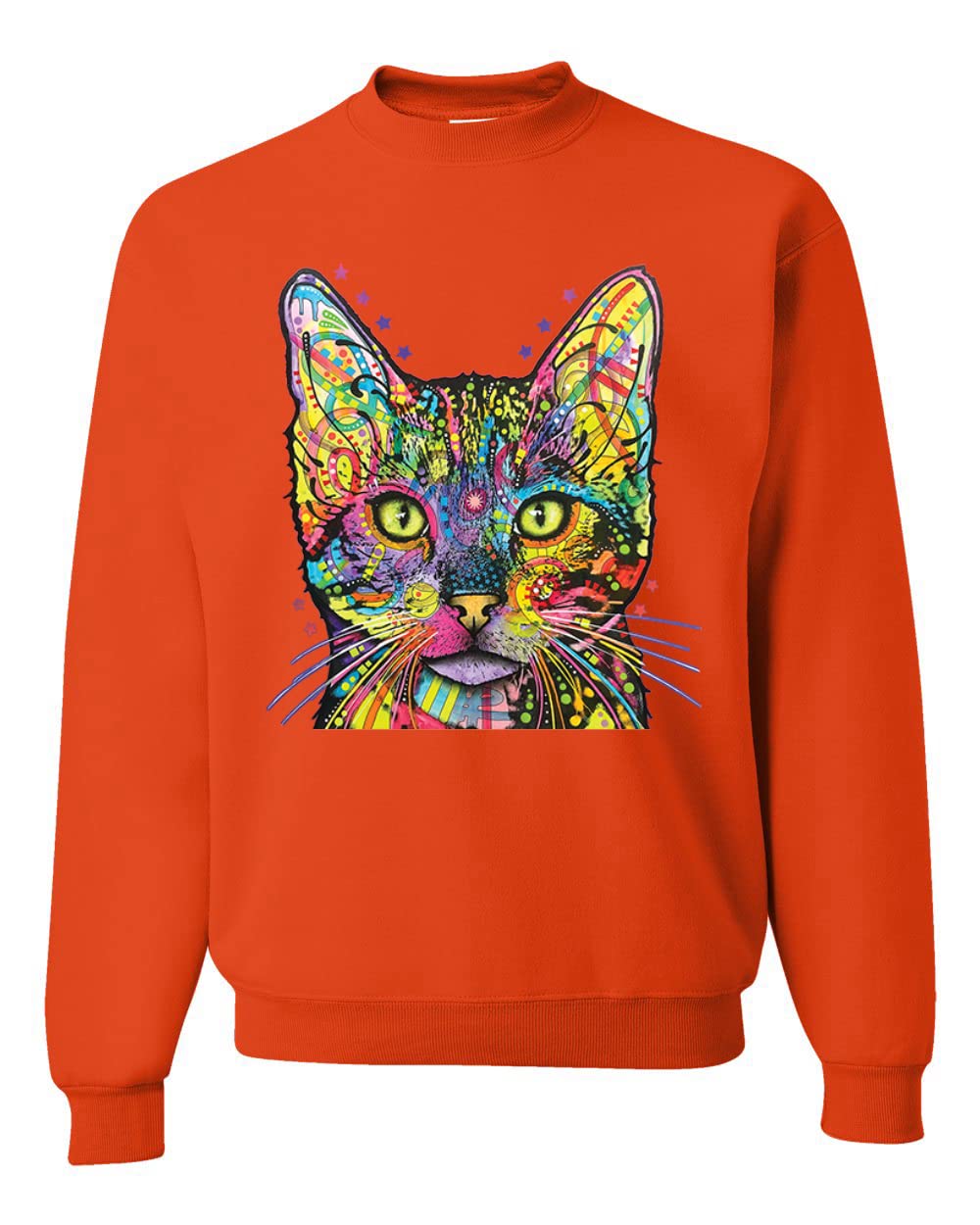 Colorful Cat Sweatshirt | Cat Mom & Dad Unisex Crewneck | Dean Russo Art Animal Lovers Gift | Casual Wear & Gifts for Pet Owners