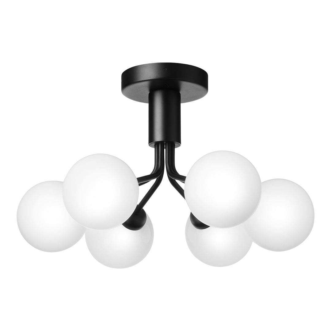 Apiales 6-Light Modern Ceiling Light Fixture - Elegant Flush Mount Lighting for Living Room, Bedroom, or Dining Room