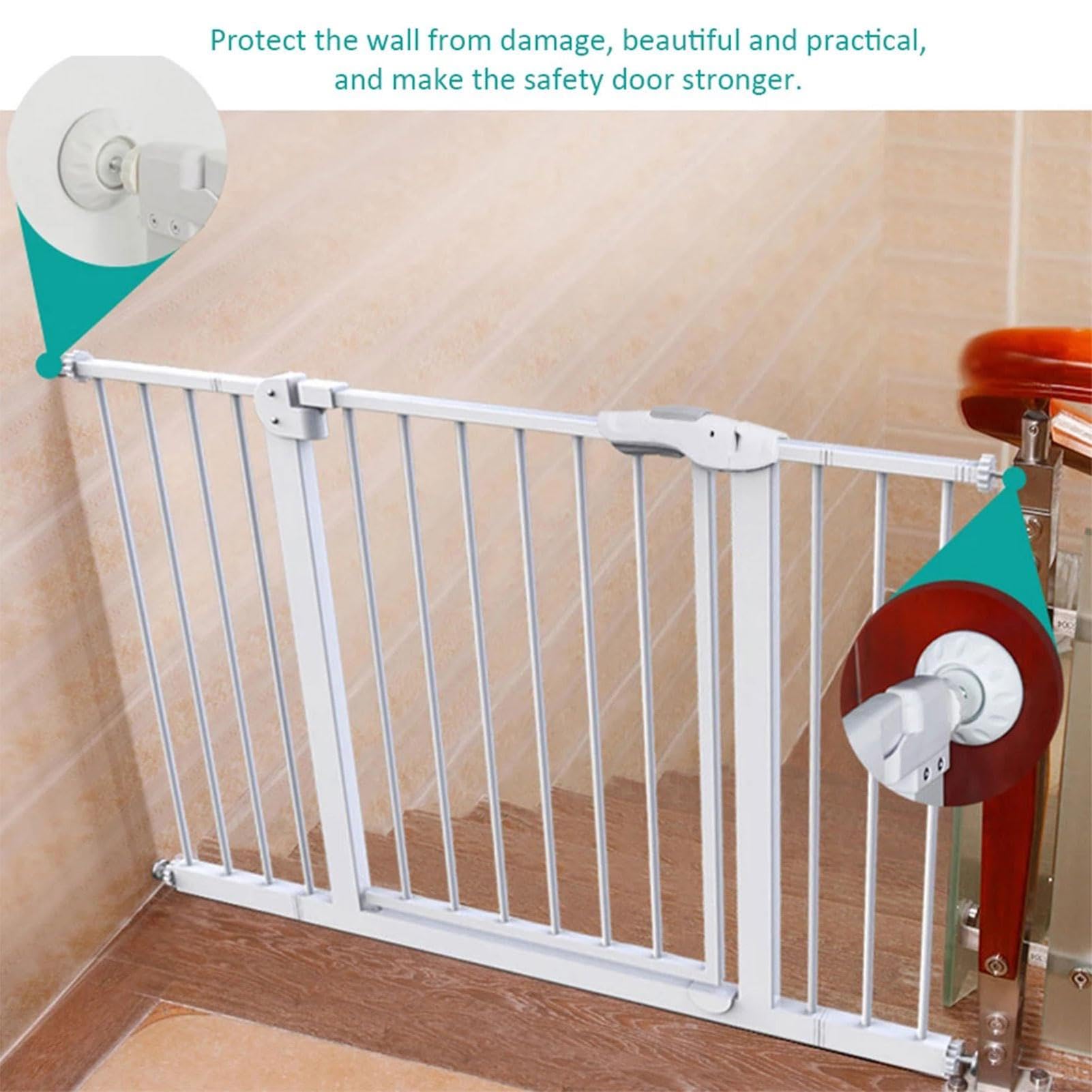 Baby Safety Gate Wall Cups & Guards - Heavy Duty Wall Protector Bumpers Kit for Stairs, Doorways - Child Proof & Pet Friendly Home Security Accessories - Perfect for Toddlers, Crawling Babies & Small Dogs