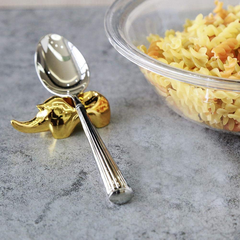 Stainless Steel Chopsticks Holder - 2.4 x 0.9 x 0.8 Inch Chopstick Stand & Spoon Organizer - Kitchen Utensil Storage for Dining Table Decor (Golden) - Perfect for Asian Cuisine, Sushi Nights & Home Kitchen Organization