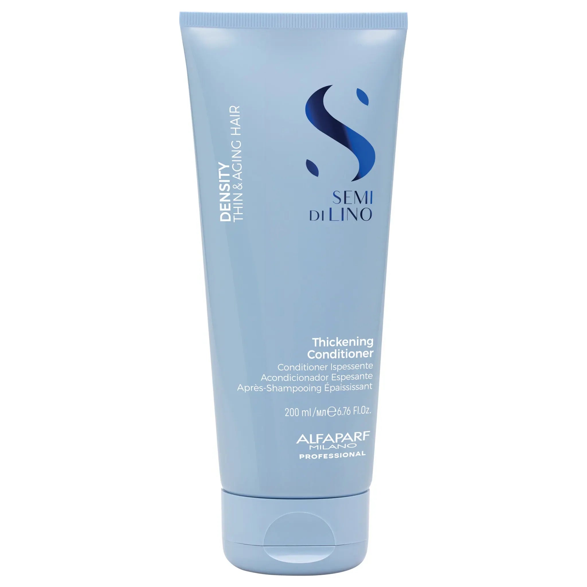 Alfaparf Milano Semi Di Lino Density Thickening Shampoo 250ml & Conditioner 200ml Duo Set - Volumizing Hair Care for Fine & Thin Hair - Perfect for Daily Use at Home or Salon