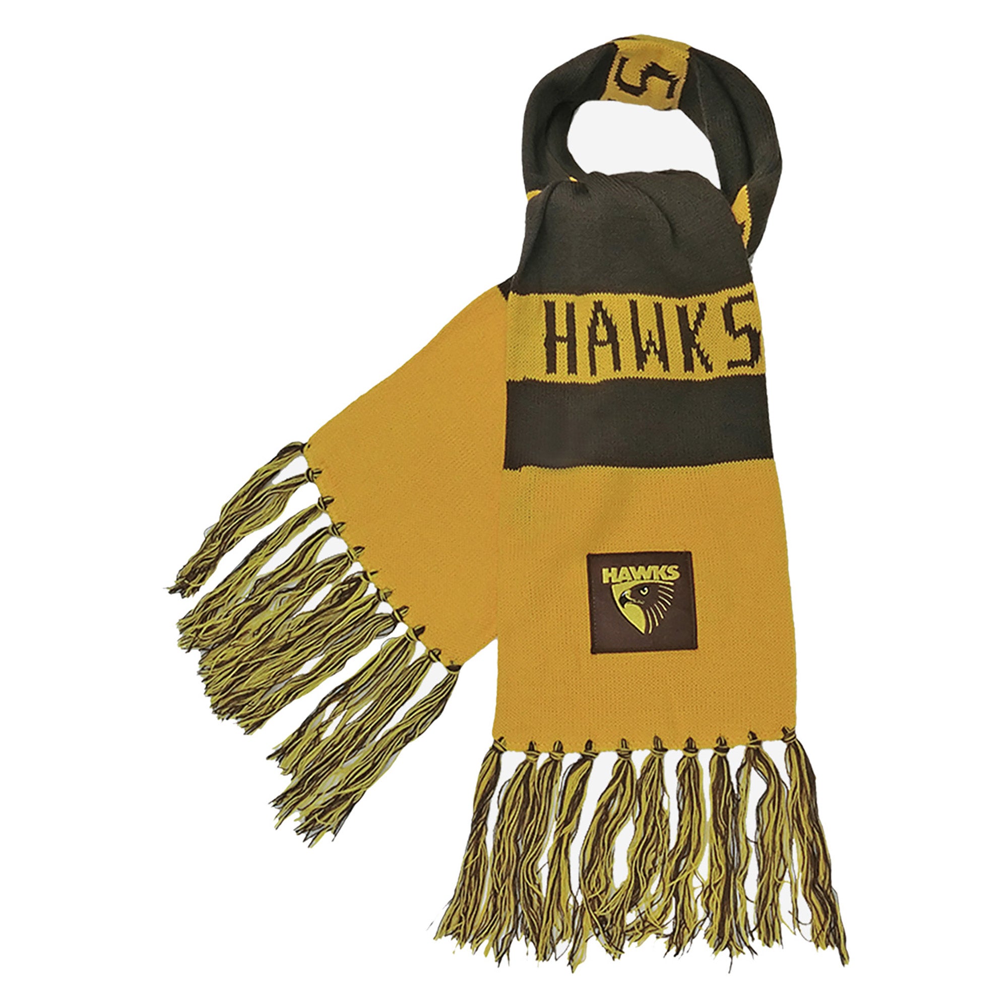 Official AFL Hawthorn Bar Scarf for Adults - Premium Team Fan Accessory for Football Games & Outdoor Events
