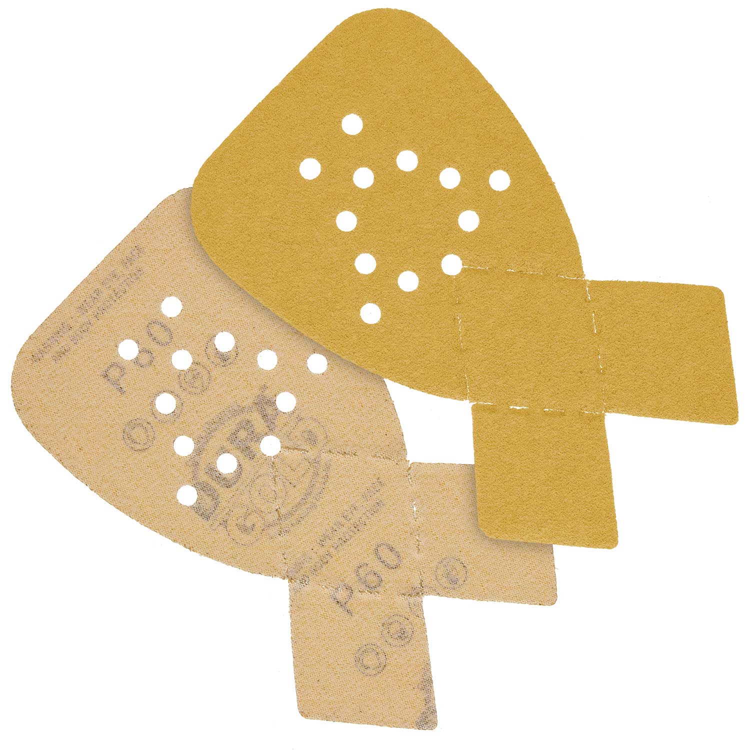 60 Grit 12 Hole Hook & Loop Sanding Discs for Mouse Sanders - 24 Pack | Ideal for Woodworking, Metal Polishing & DIY Projects