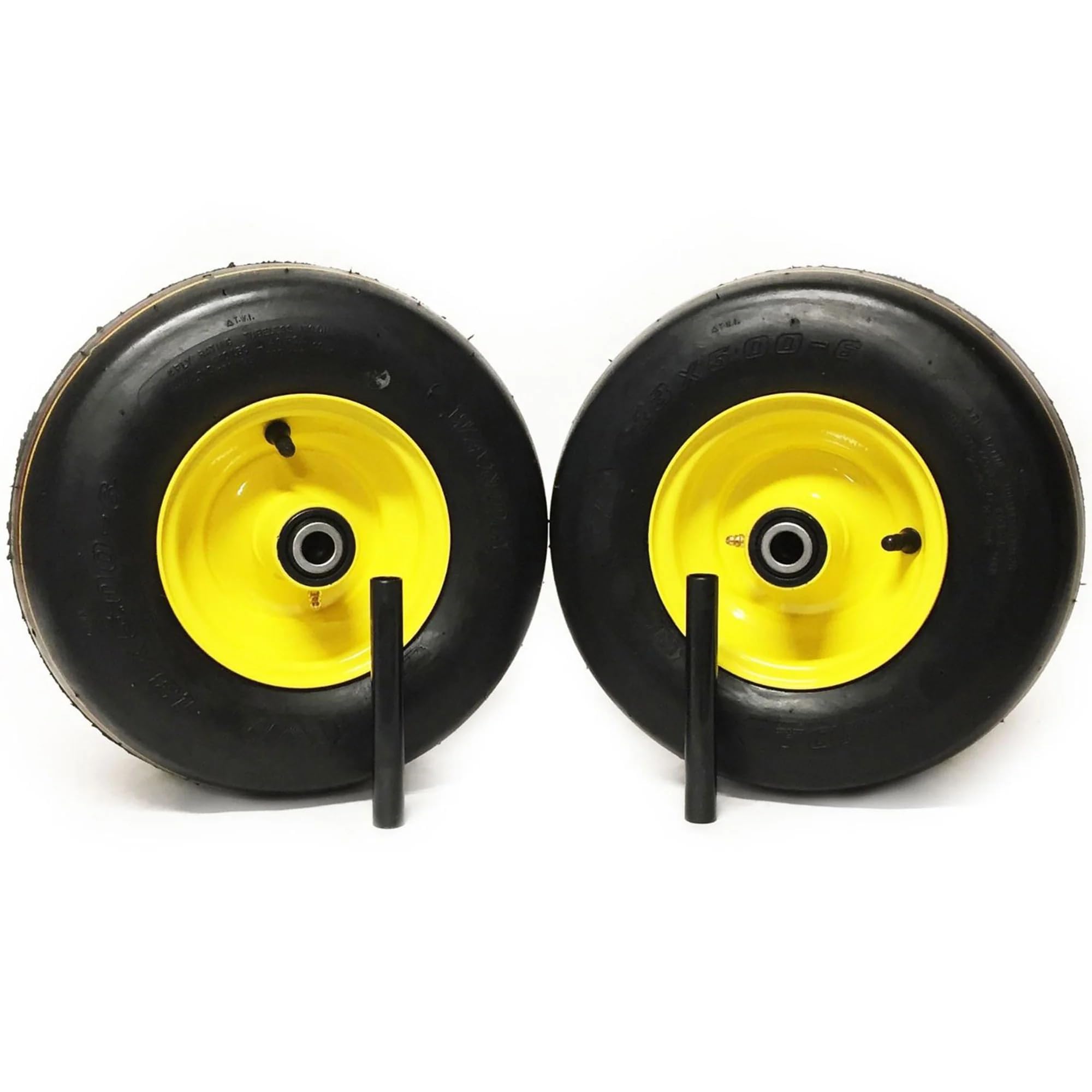 (2 Pack) 13x5.00-6 Pneumatic Tire Assemblies - Replacement for John Deere TCA13769 - Perfect for Lawn Mowers, Garden Tractors & Utility Vehicles