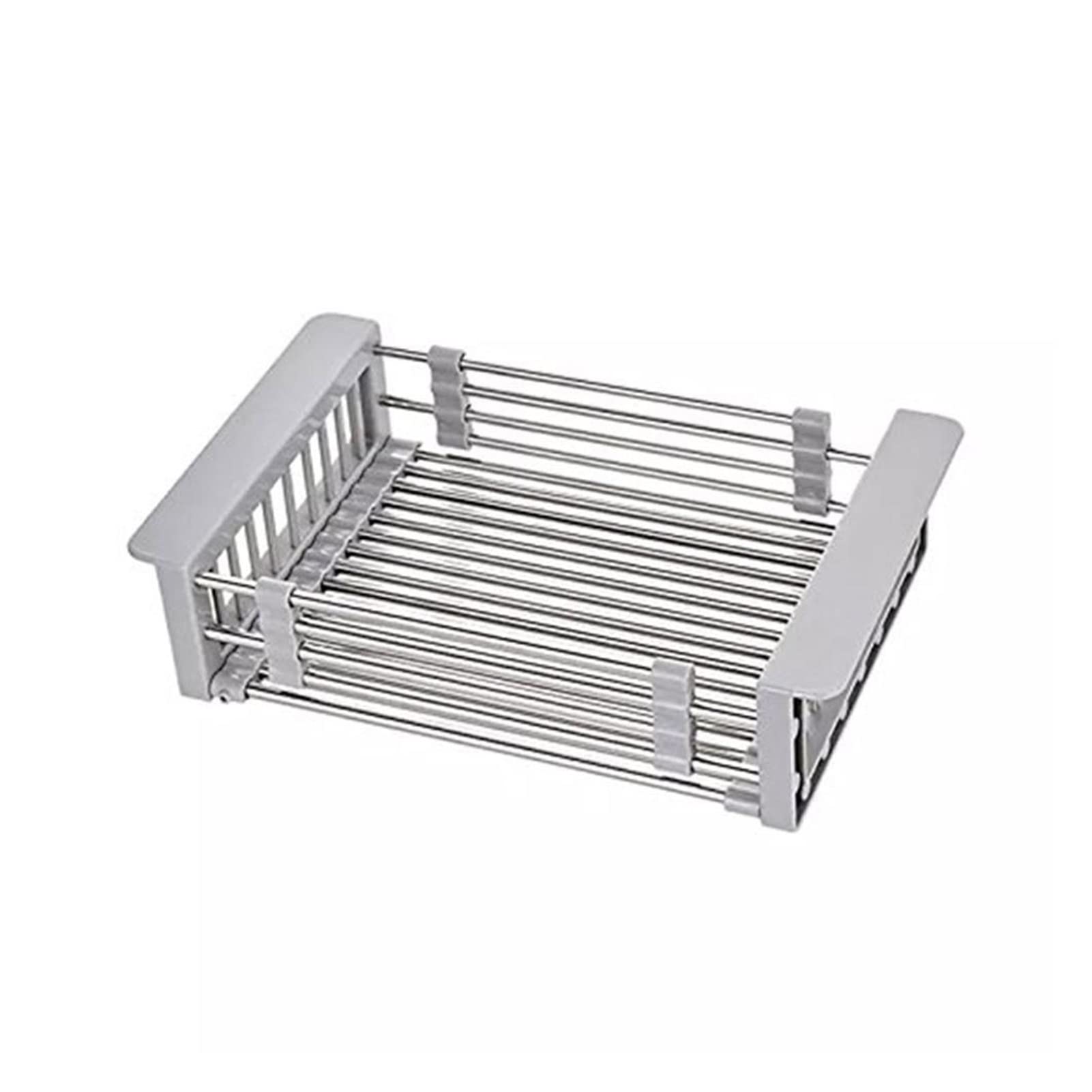 Stainless Steel Dish Drying Rack with Adjustable Arms - Space Saving Kitchen Drain Shelf for Plates, Bowls & Utensils - Perfect for Small Kitchens, Apartments & RV Use