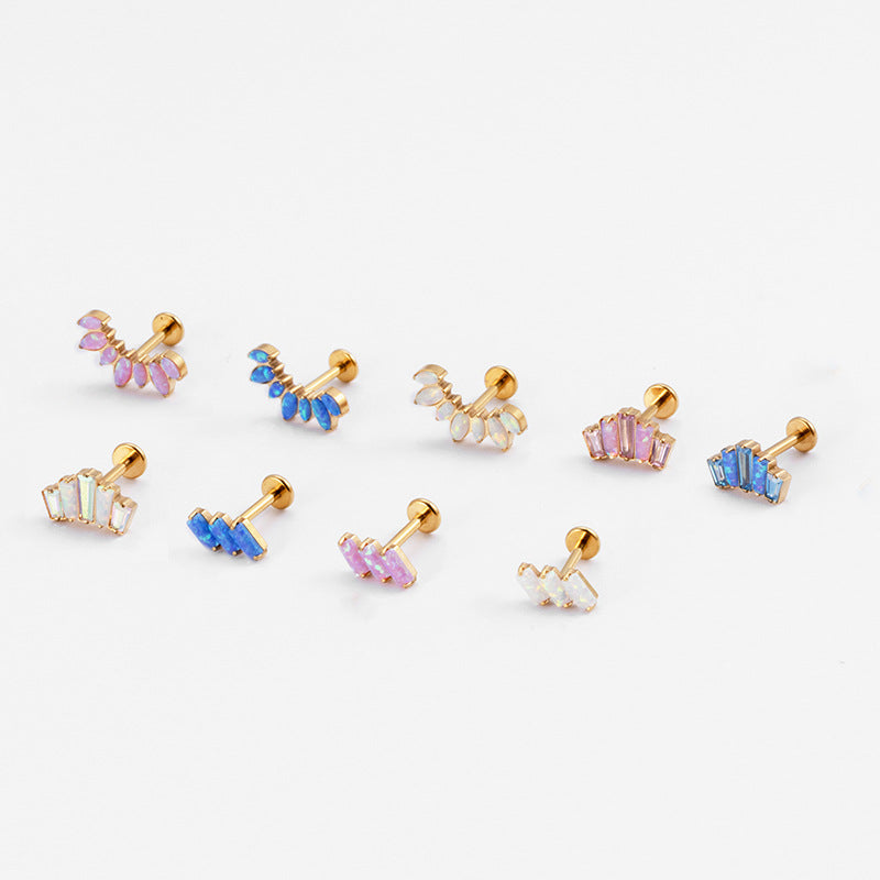 16G Cartilage Titanium Earrings - Tiny Colorful Crown Stud Earrings with Flat Back | Hypoallergenic Body Jewelry for Women | Perfect for Everyday Wear, Parties & Special Occasions