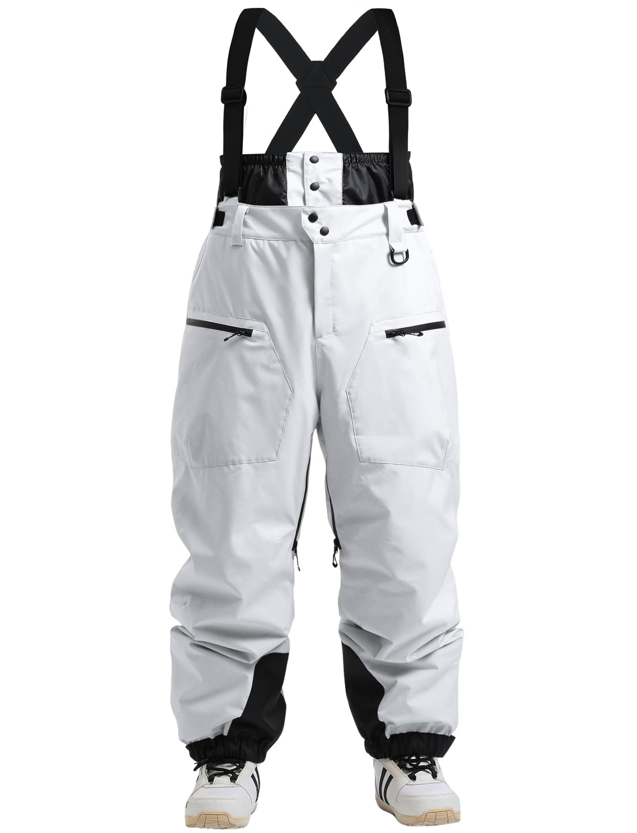 GSOU SNOW Men's & Women's Insulated Waterproof Snow Bibs - Windproof Ski Pants for Snowboarding & Winter Sports | Warm Baggy Overalls for Skiing, Snowboarding & Outdoor Activities