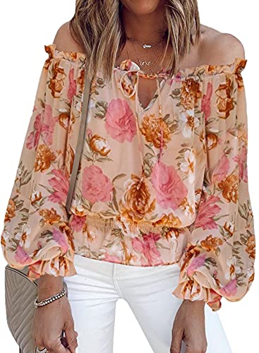 A Floral Print Orange Pink