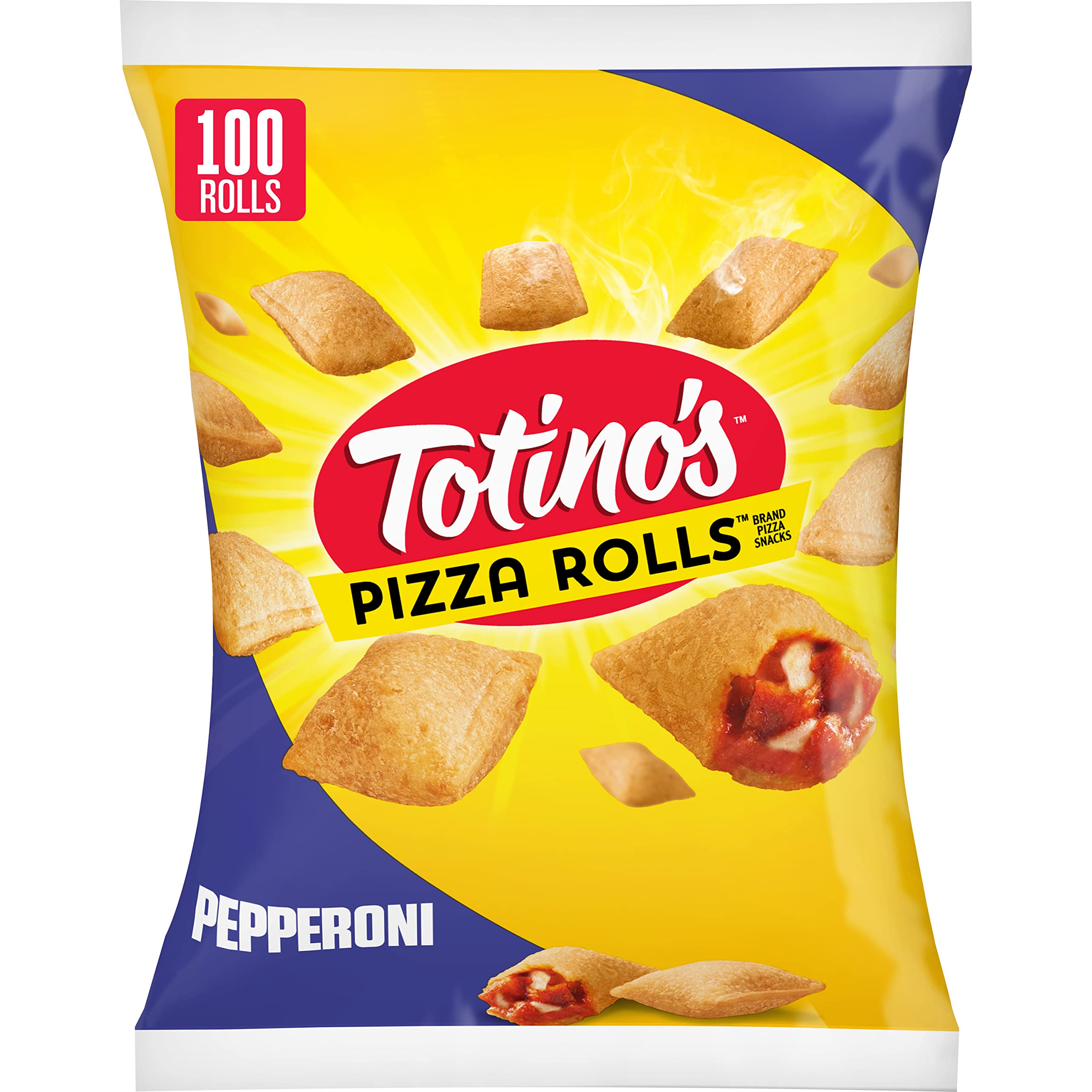 Totino's Pepperoni Pizza Rolls - 100 Count (48.8 oz) Frozen Snack Pack | Perfect for Parties, Game Nights & Quick Meals