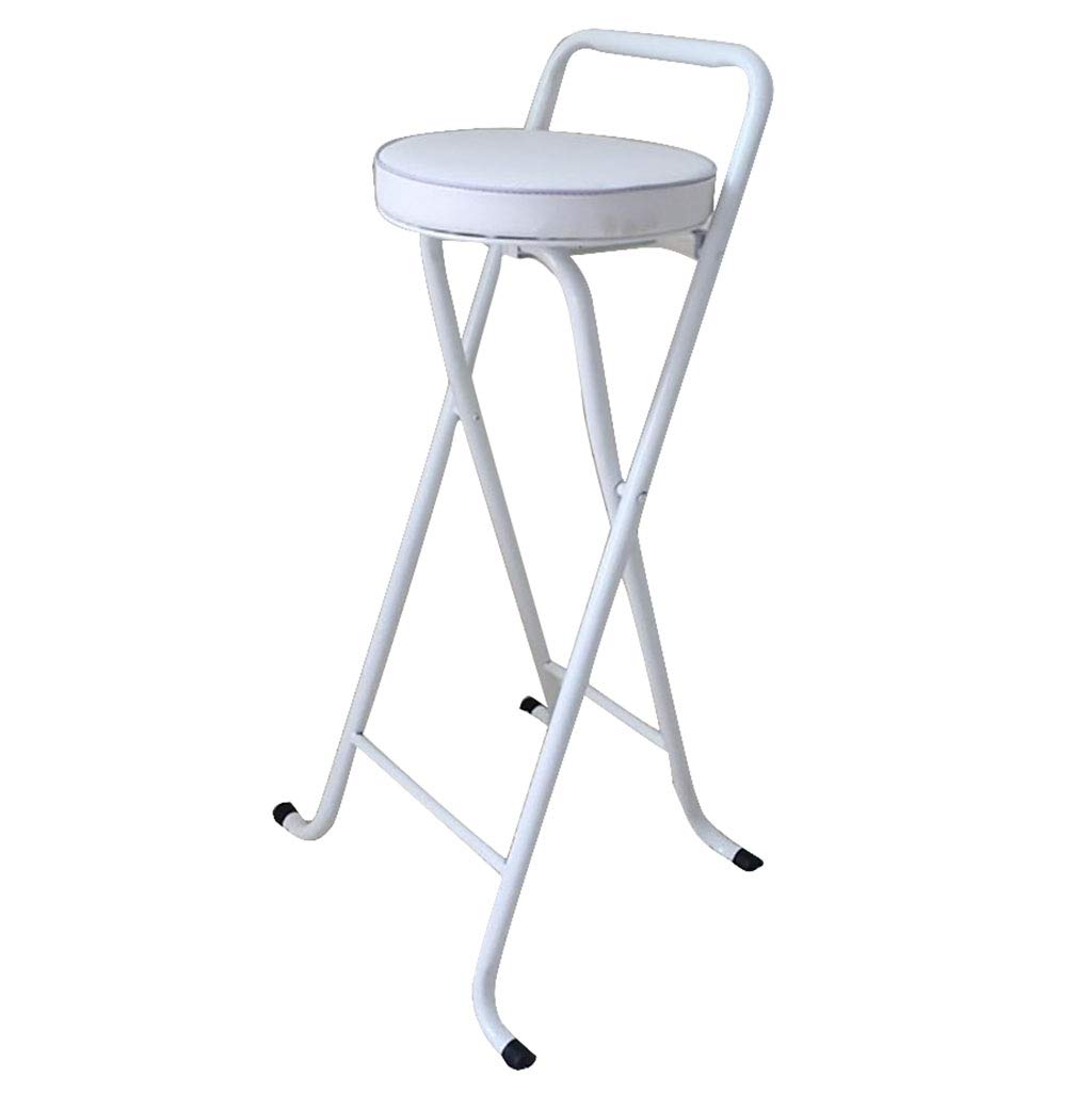 Foldable Bar Stool - Adjustable Height 65/75cm, Portable & Space-Saving, Thick Padded Seat for Comfort, 3 Color Options - Perfect for Kitchen Islands, Home Bars, Small Dining Spaces & Outdoor Entertaining