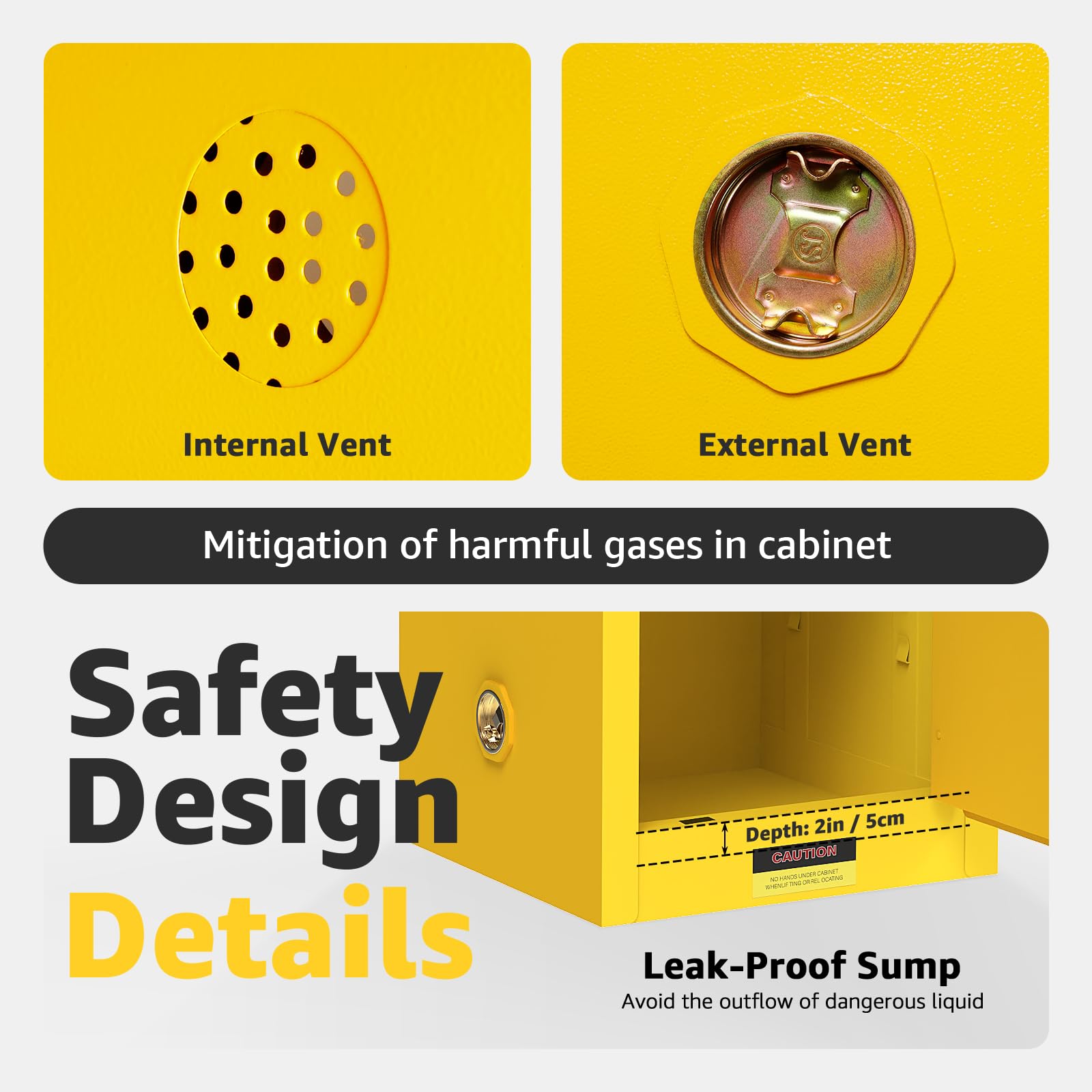 16 Gallon Fireproof Flammable Storage Cabinet - 23.23