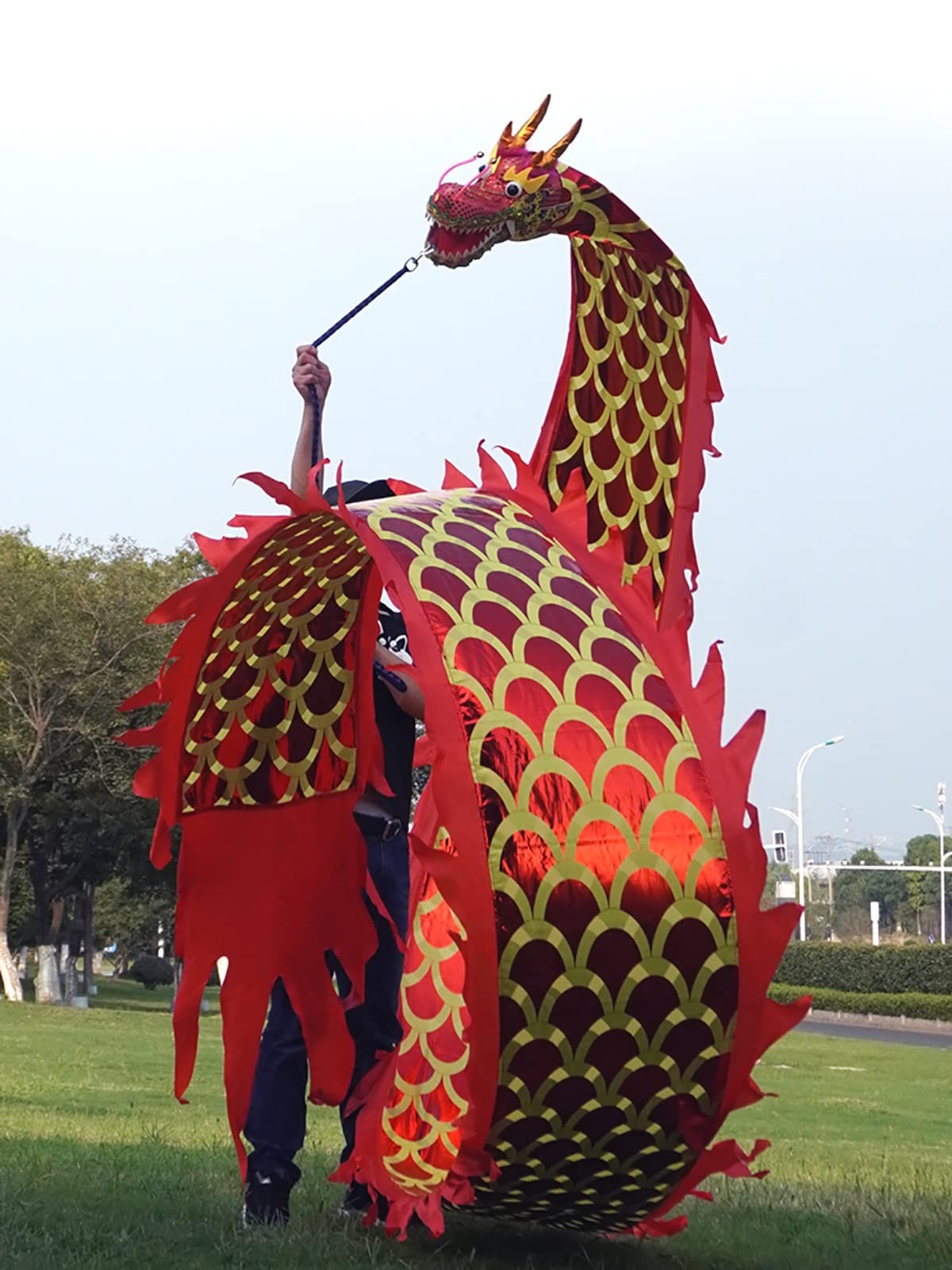 LXLA Fitness Dragon Dance Ribbon - 8m/26ft Chinese New Year Streamer for Outdoor Exercise, Park Play & Backyard Activities | Perfect Gift for Parents & Kids | Great for Festivals, Dance Performances & Fitness Routines