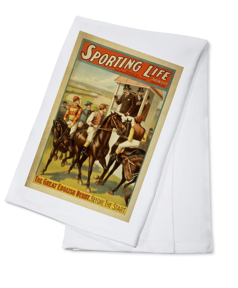 The Great English Derby Theatre Poster - 100% Cotton Tea Towel | Decorative Kitchen & Hand Towel for Home Decor | Perfect for Vintage Style Kitchens, Themed Parties & British Pub Decor