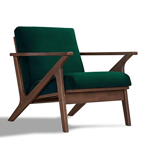 Green Velvet/Walnut