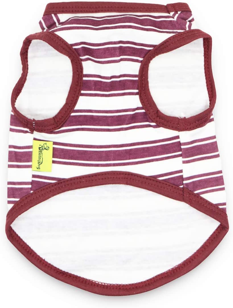 6 Pack Small Dog Shirts for Girls - XS Puppy T-Shirts with Stripes, Summer Breathable Pet Apparel for Yorkie & Chihuahua - Perfect for Daily Walks, Outdoor Adventures & Photo Shoots