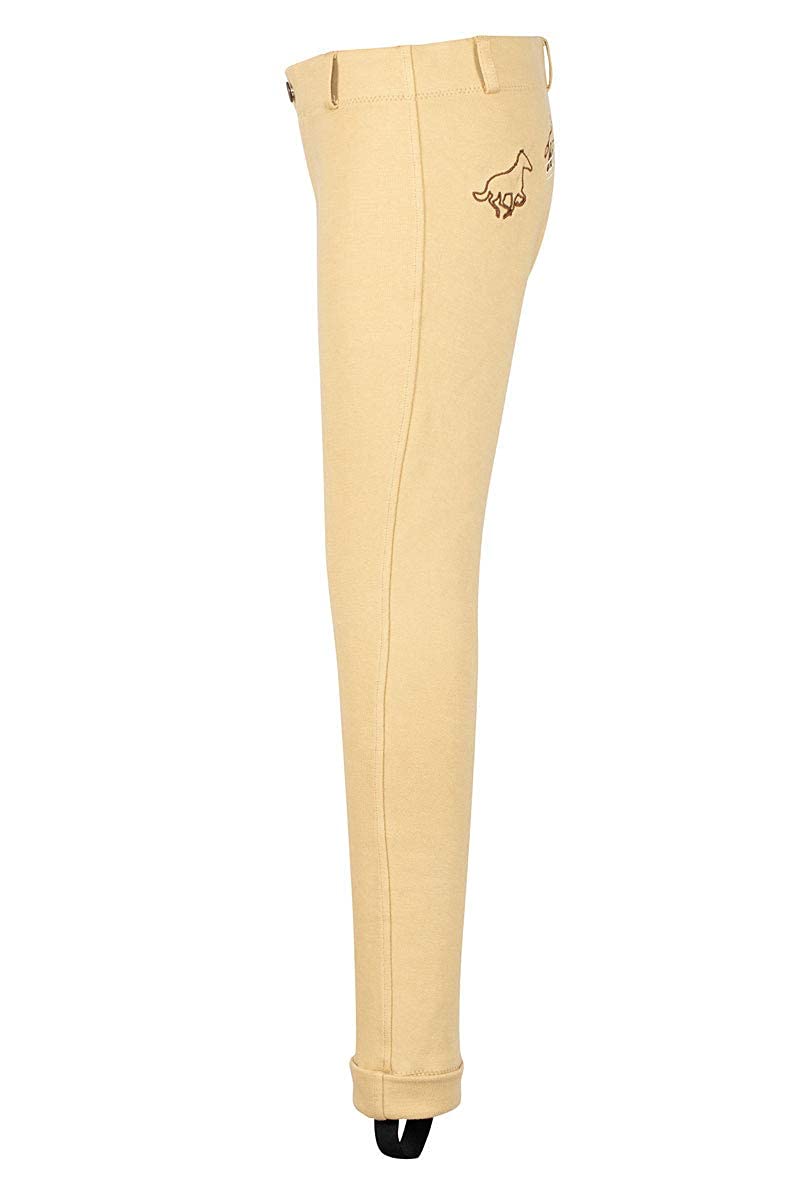 TuffRider Kids Cotton Embroidered Pull-On Jodhpurs - Comfortable Equestrian Riding Pants for Children - Perfect for Horseback Riding Lessons and Stable Activities