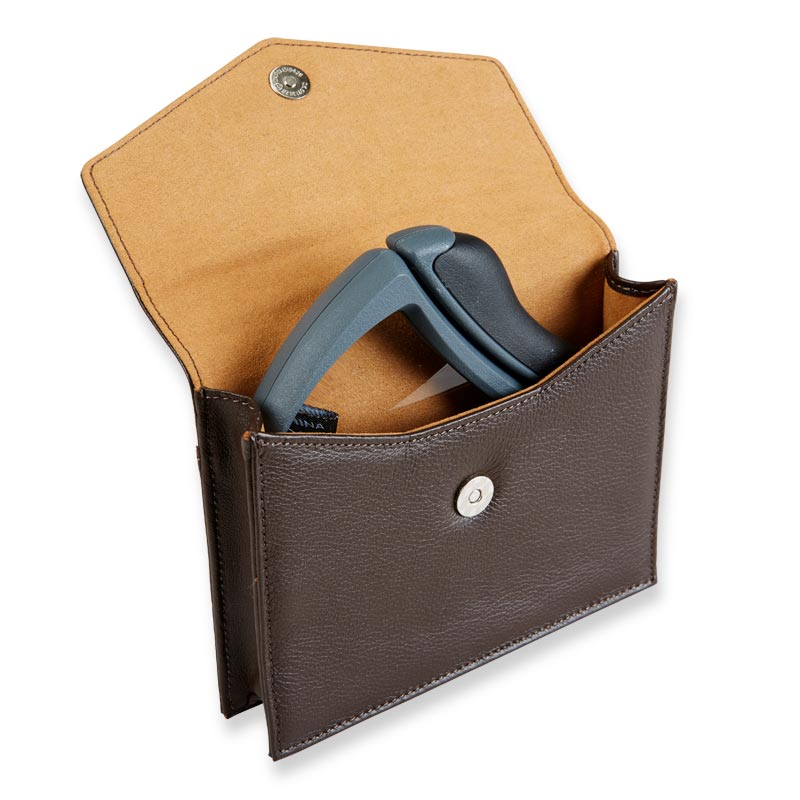 Premium Folding Magnifier with Leather Pouch - 10X Magnifying Glass for Reading, Jewelry, Coins & Hobbies - Compact & Portable for Travel, Crafts & Outdoor Use