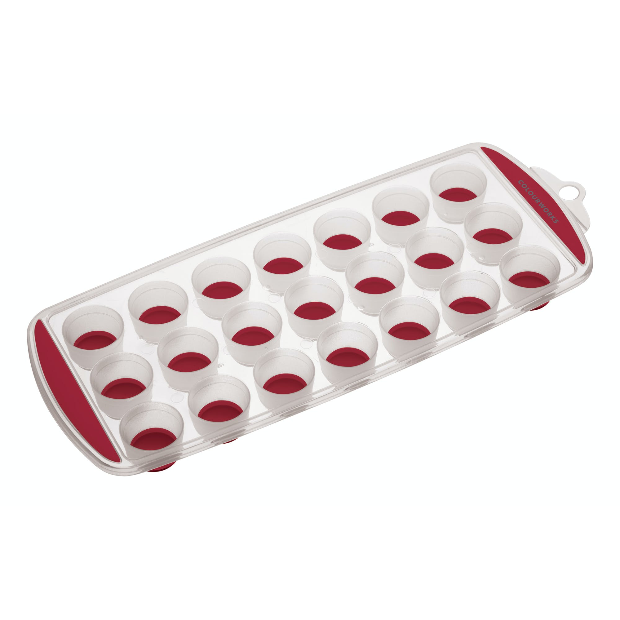 Colorworks Flexible Pop Out Ice Cube Tray - Easy Release Silicone Mold for Cocktails, Drinks & Party Ice - Perfect for Home Bars & Entertaining