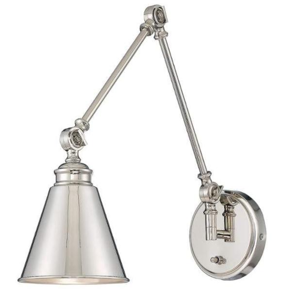 Stylish Reed Swing Arm Wall Sconce - Adjustable Indoor/Outdoor Lighting for Bedroom, Living Room & Patio Decor